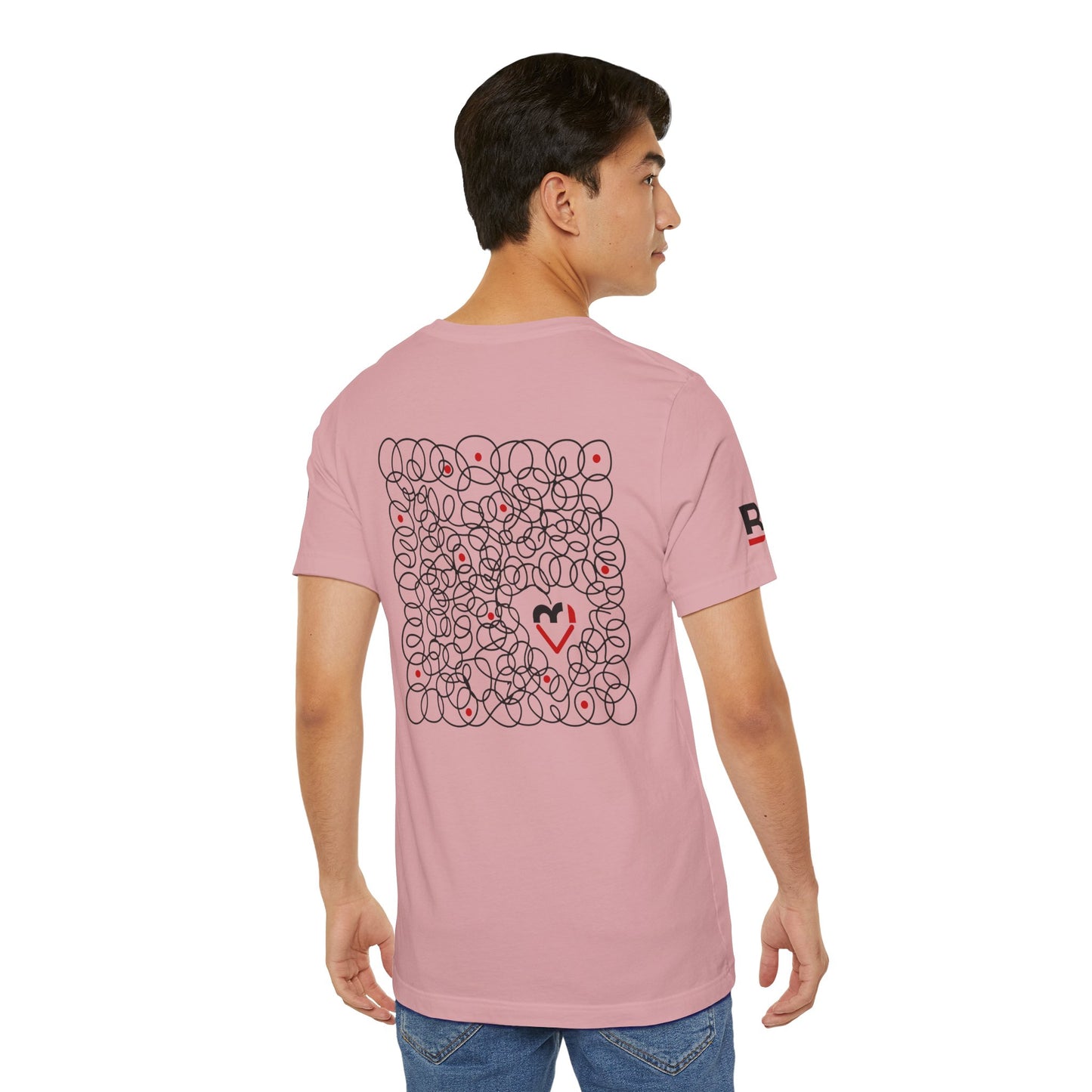 Black Red Doodle Heart