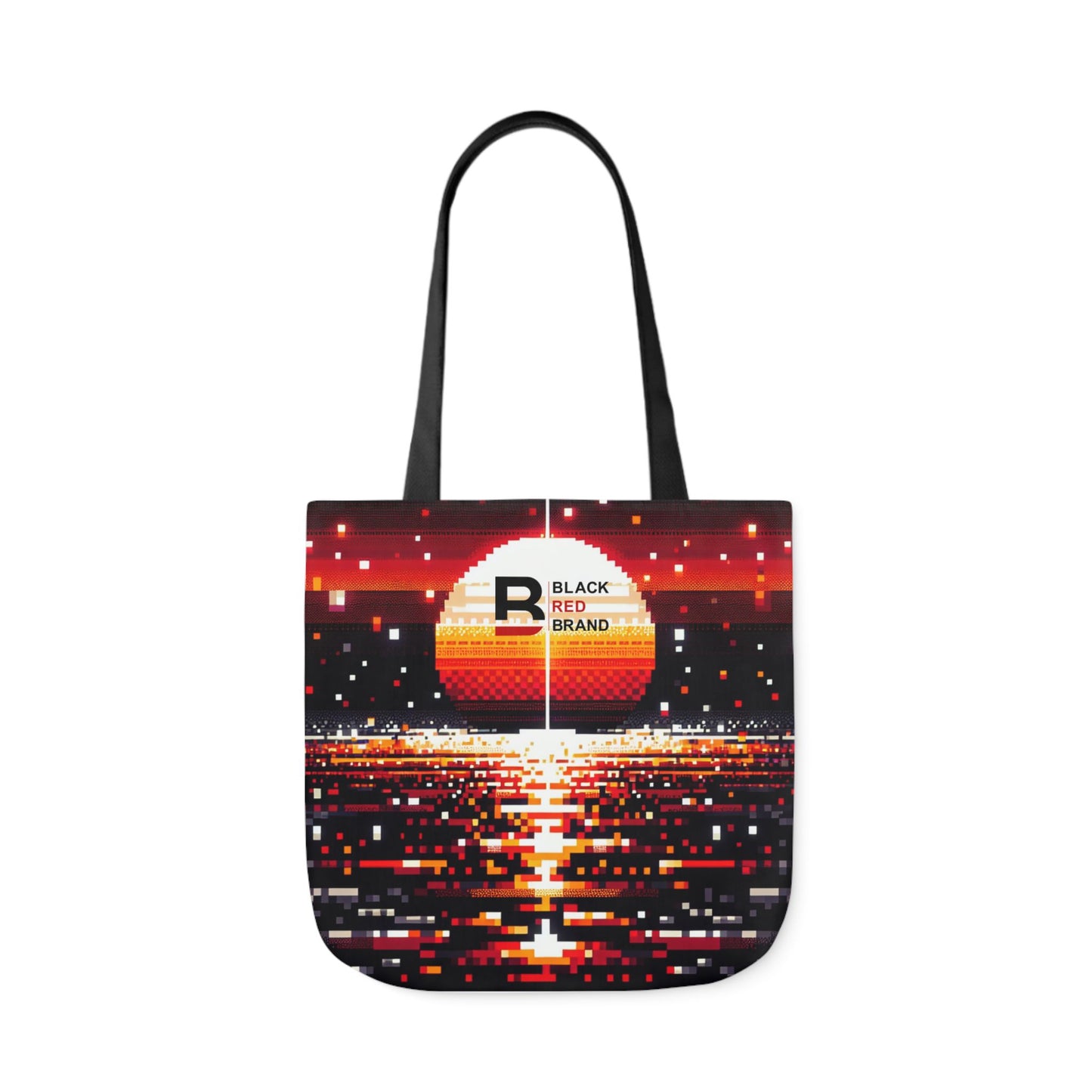 Sunset Vibe Canvas Tote Bag with 5-Color Straps