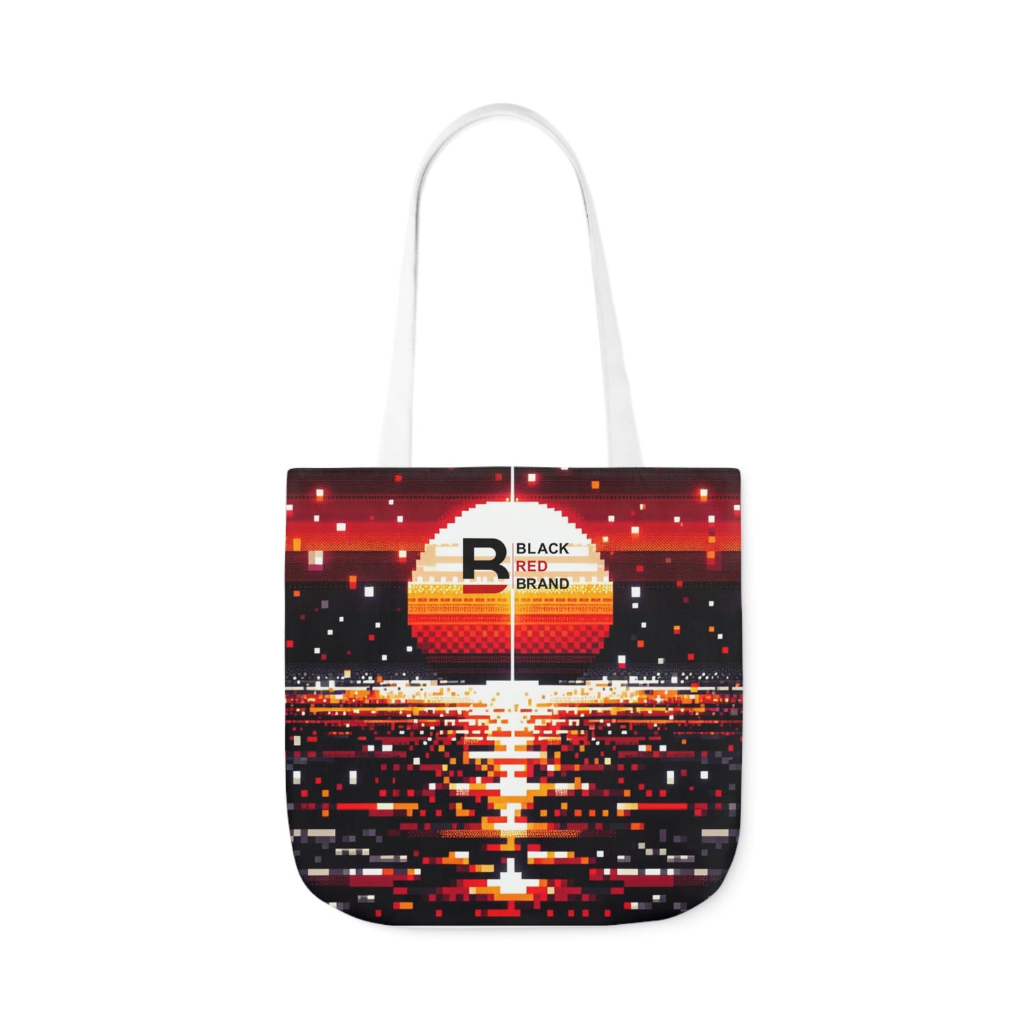 Sunset Vibe Canvas Tote Bag with 5-Color Straps