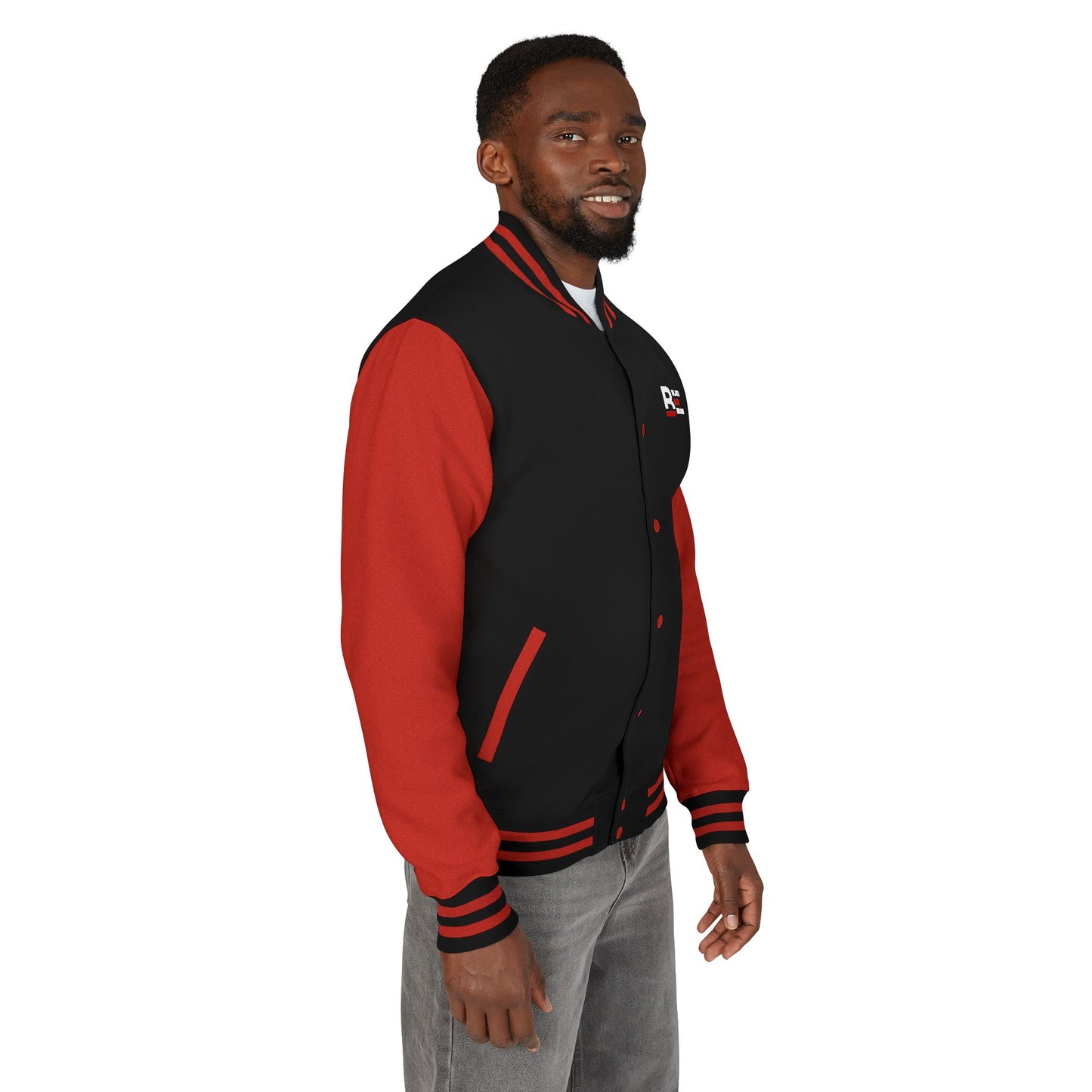 LONE KING Unisex Heavyweight Letterman Jacket - Bold Graphic Chess Design