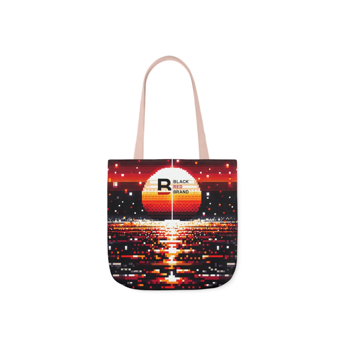 Sunset Vibe Canvas Tote Bag with 5-Color Straps