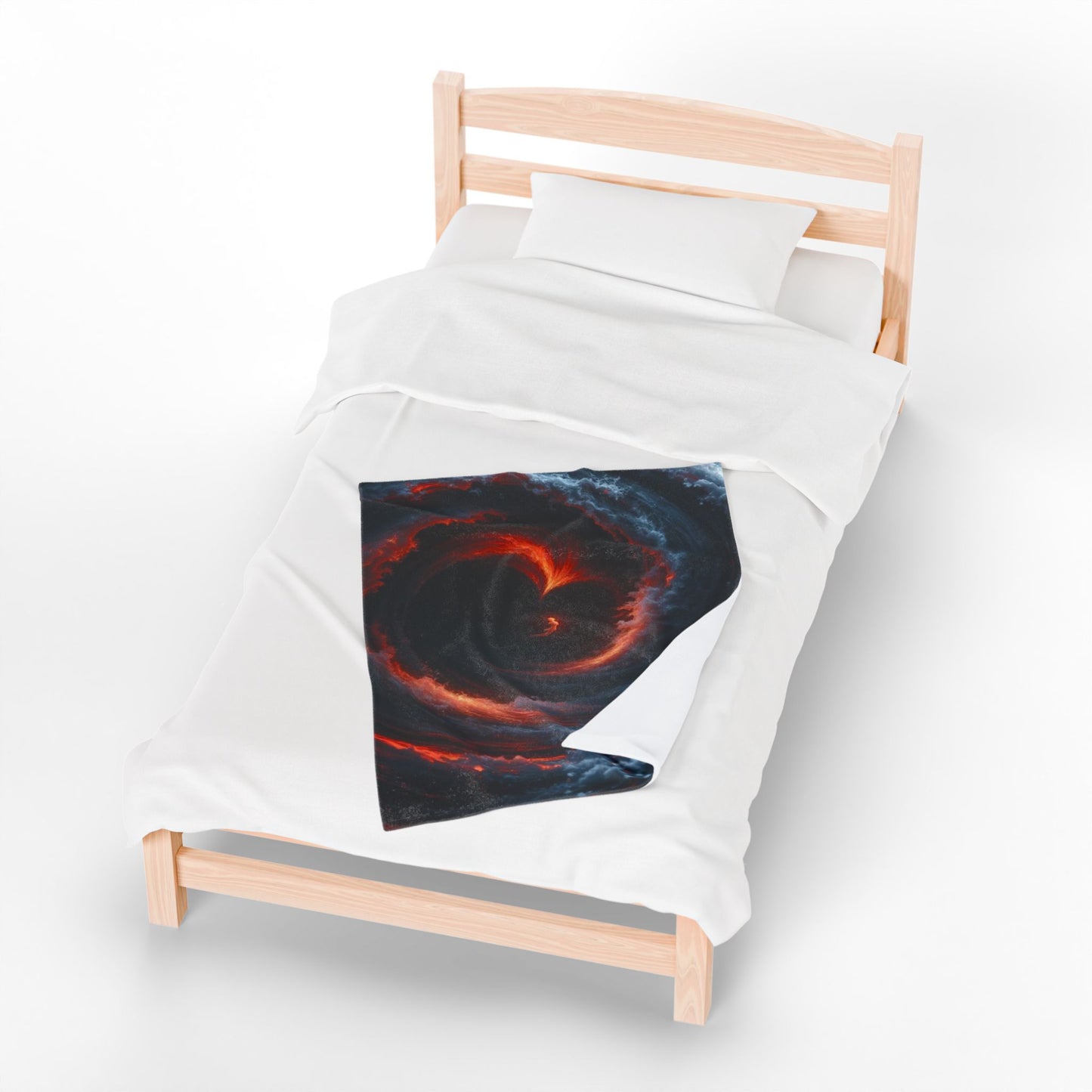 Cosmic Swirl | Heart and Angel Velveteen Plush Blanket