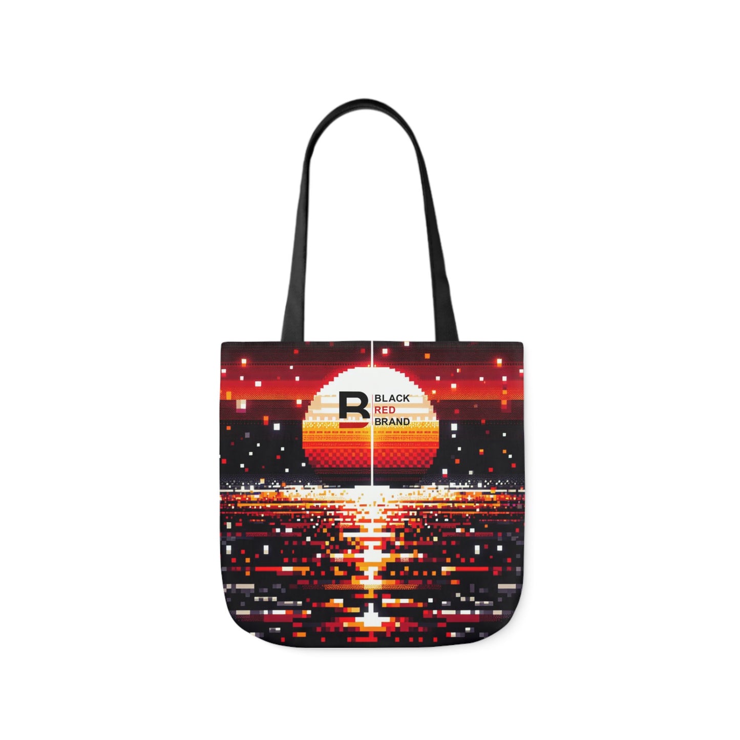 Sunset Vibe Canvas Tote Bag with 5-Color Straps
