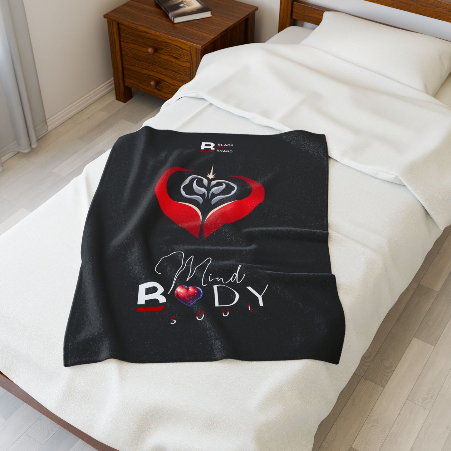 Mind Body Soul | Wellness Velveteen Plush Blanket