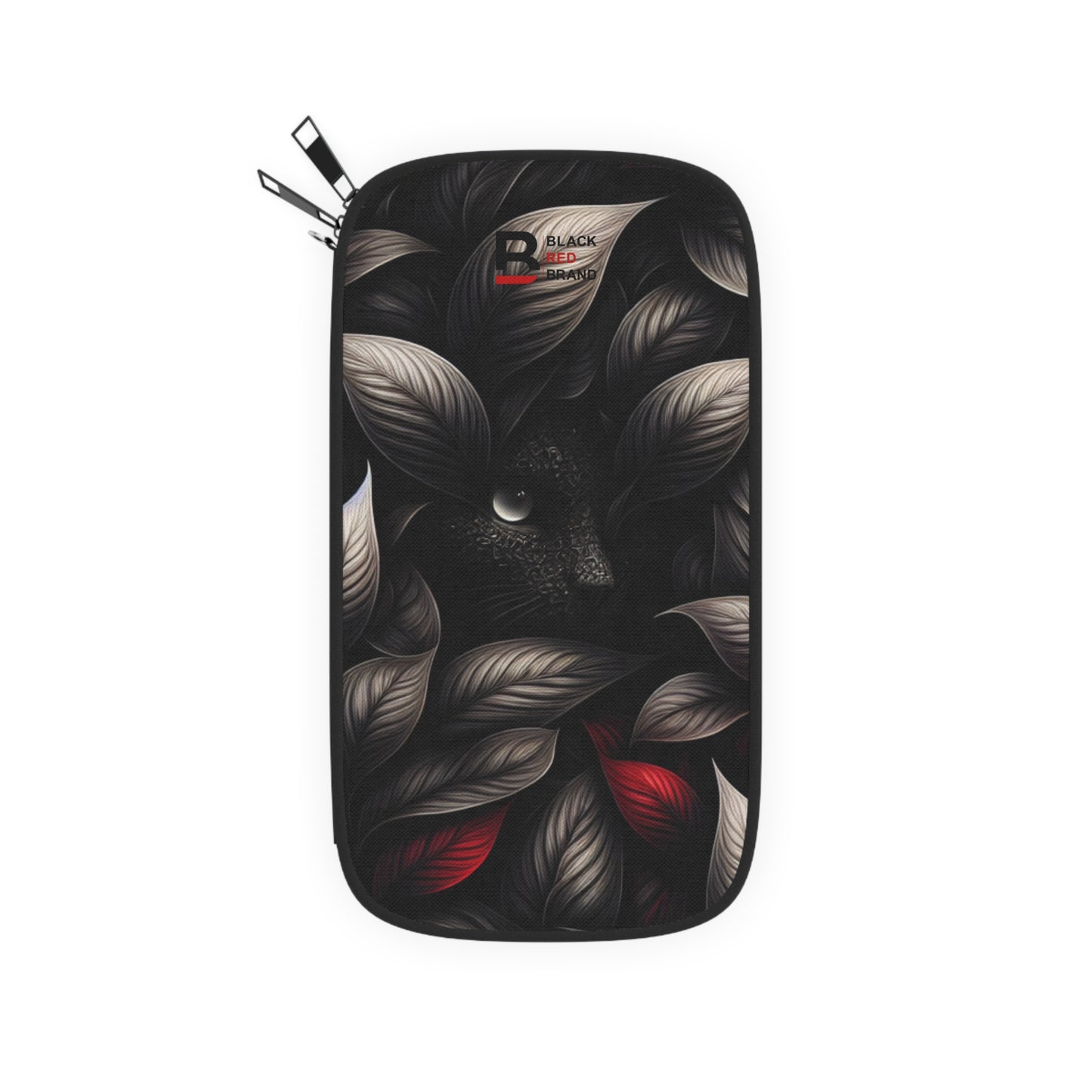 Black Red Passport Wallet – Guardian Cat