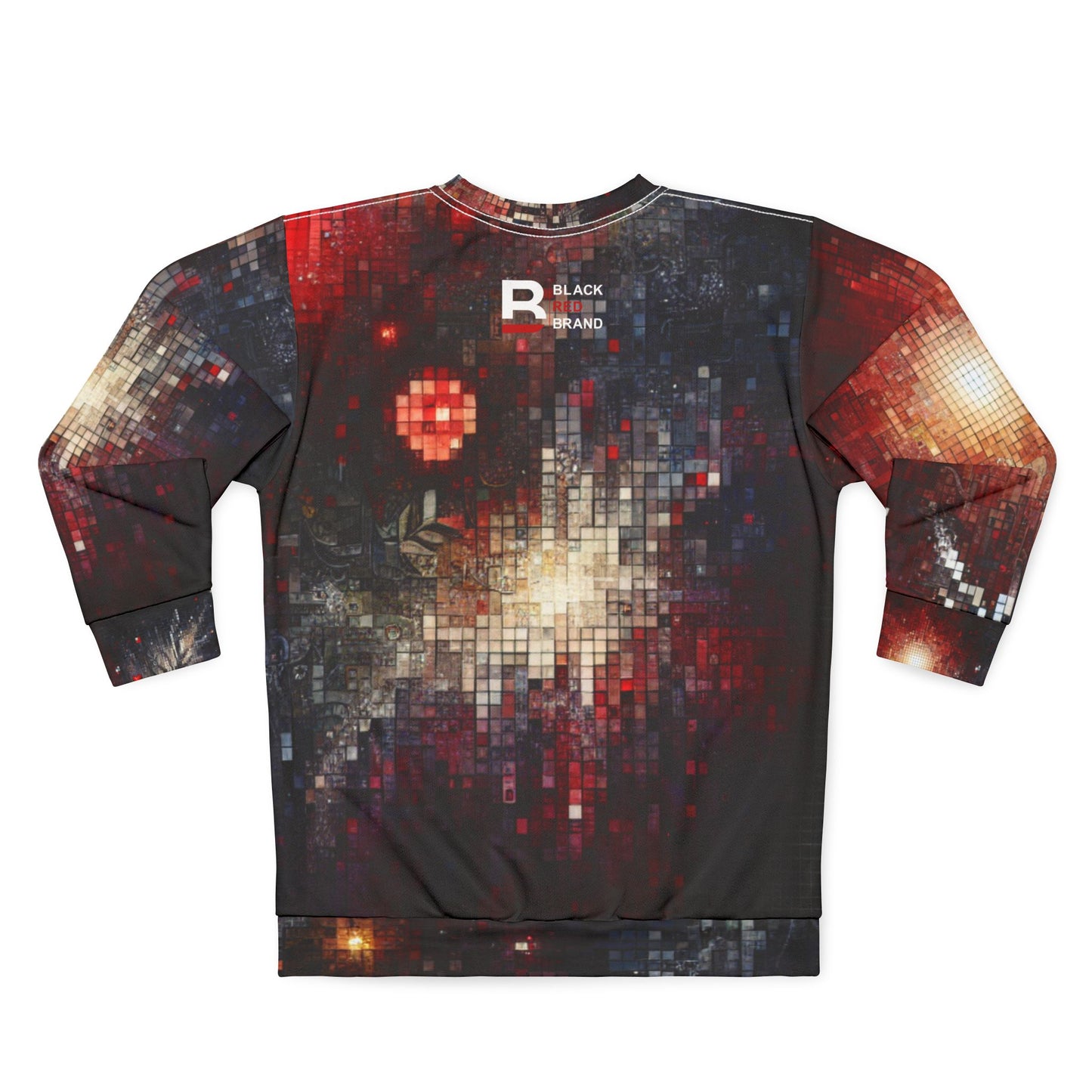 Black Red Pixels | Digital Bloom Sweatshirt