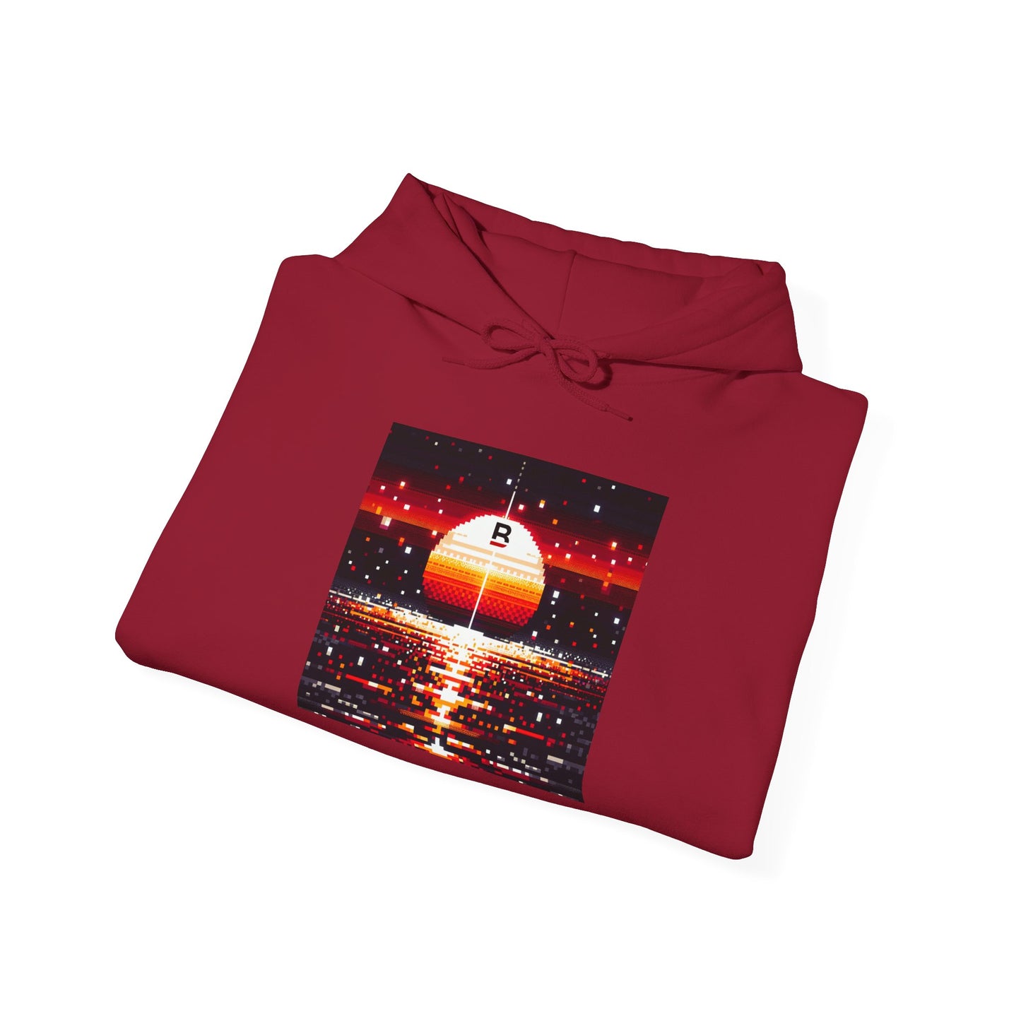 Black Red Sun | Pixelated Sunrise
