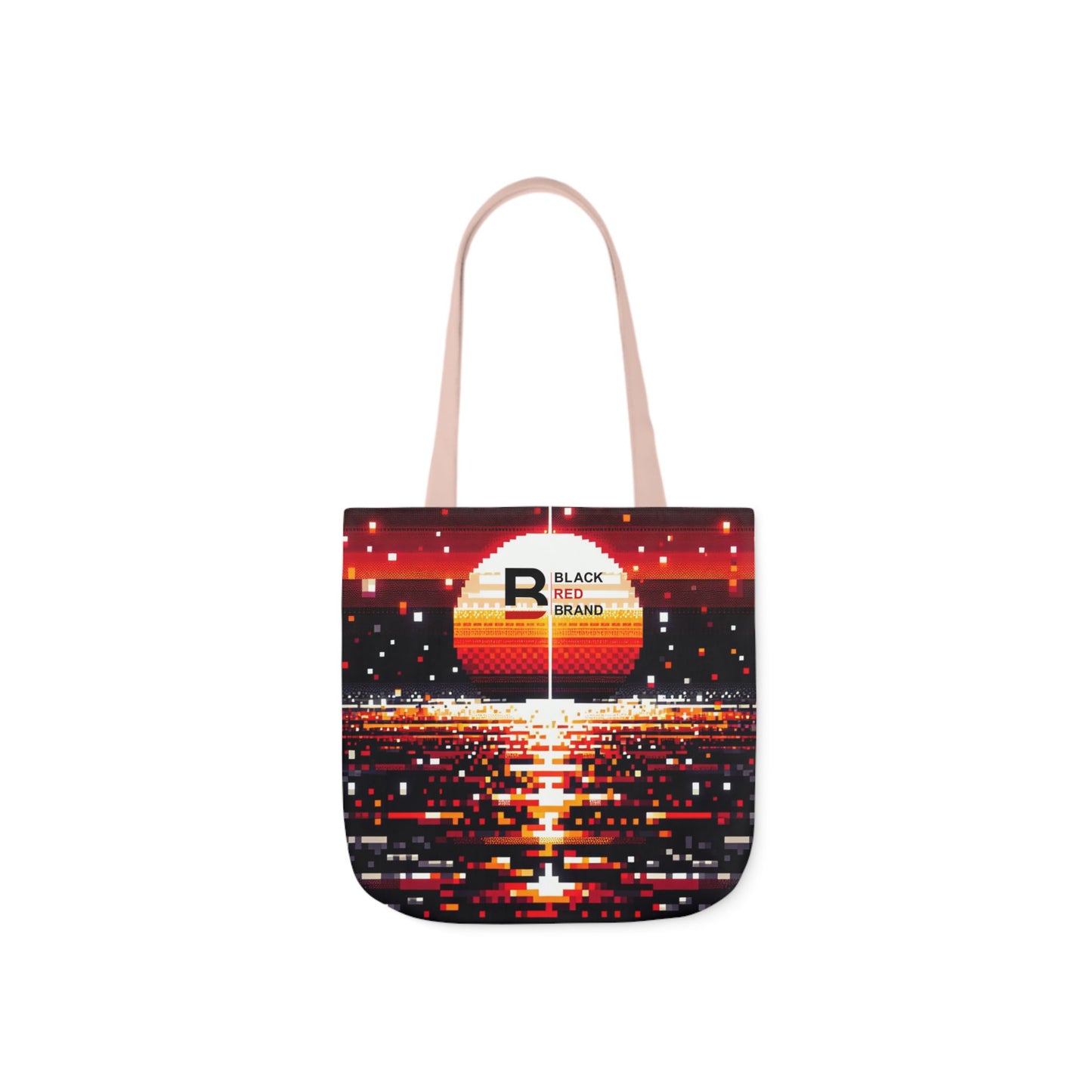 Sunset Vibe Canvas Tote Bag with 5-Color Straps