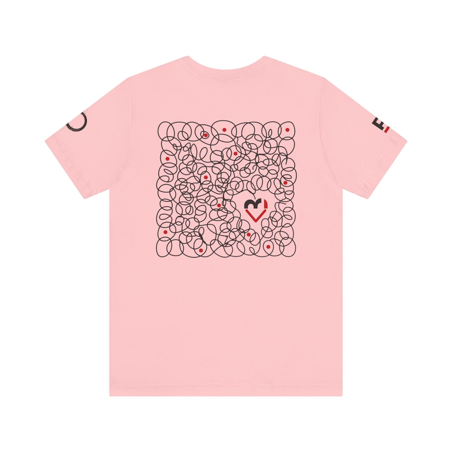Black Red Doodle Heart