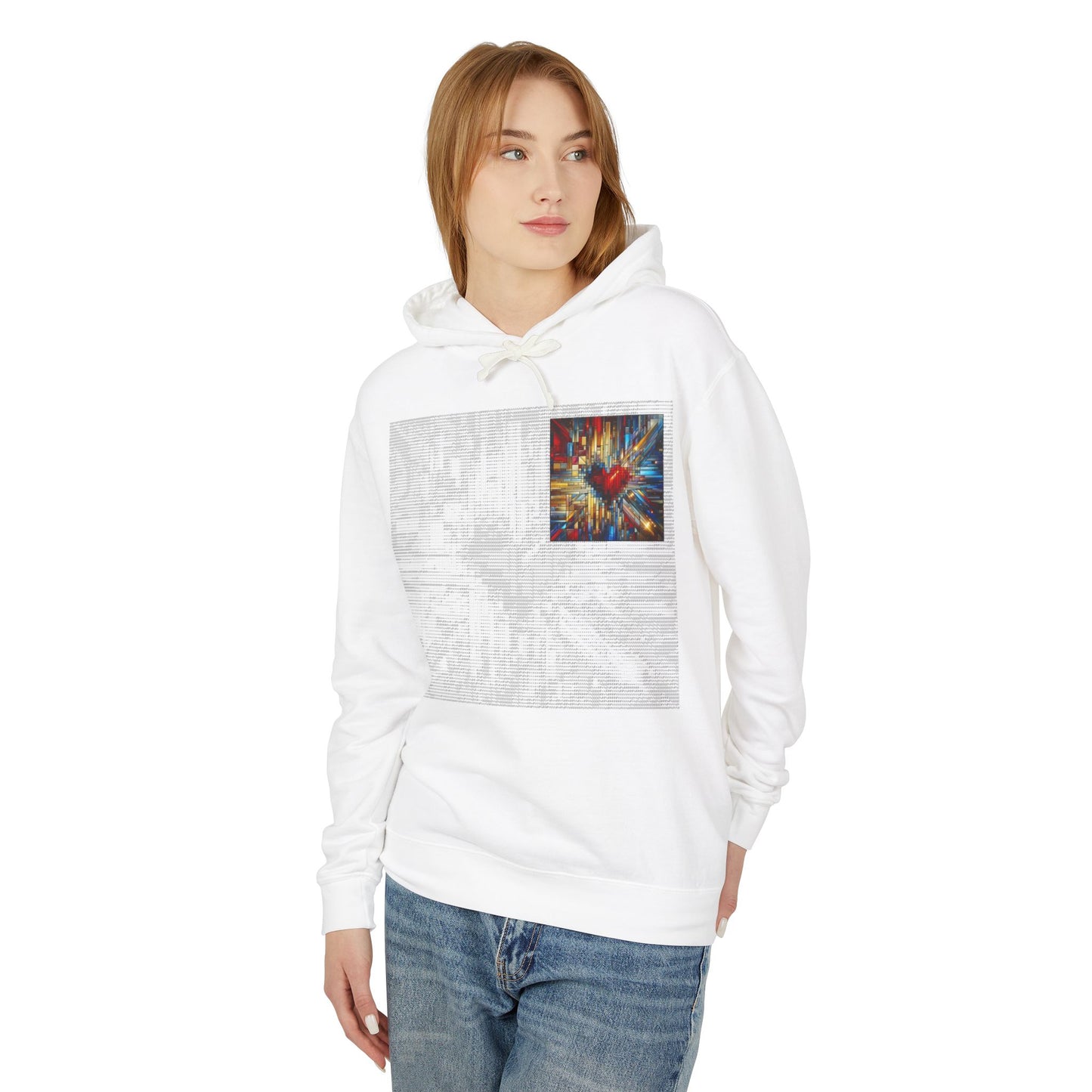 ASCII Mosaic Heart | Digital Love Hoodie