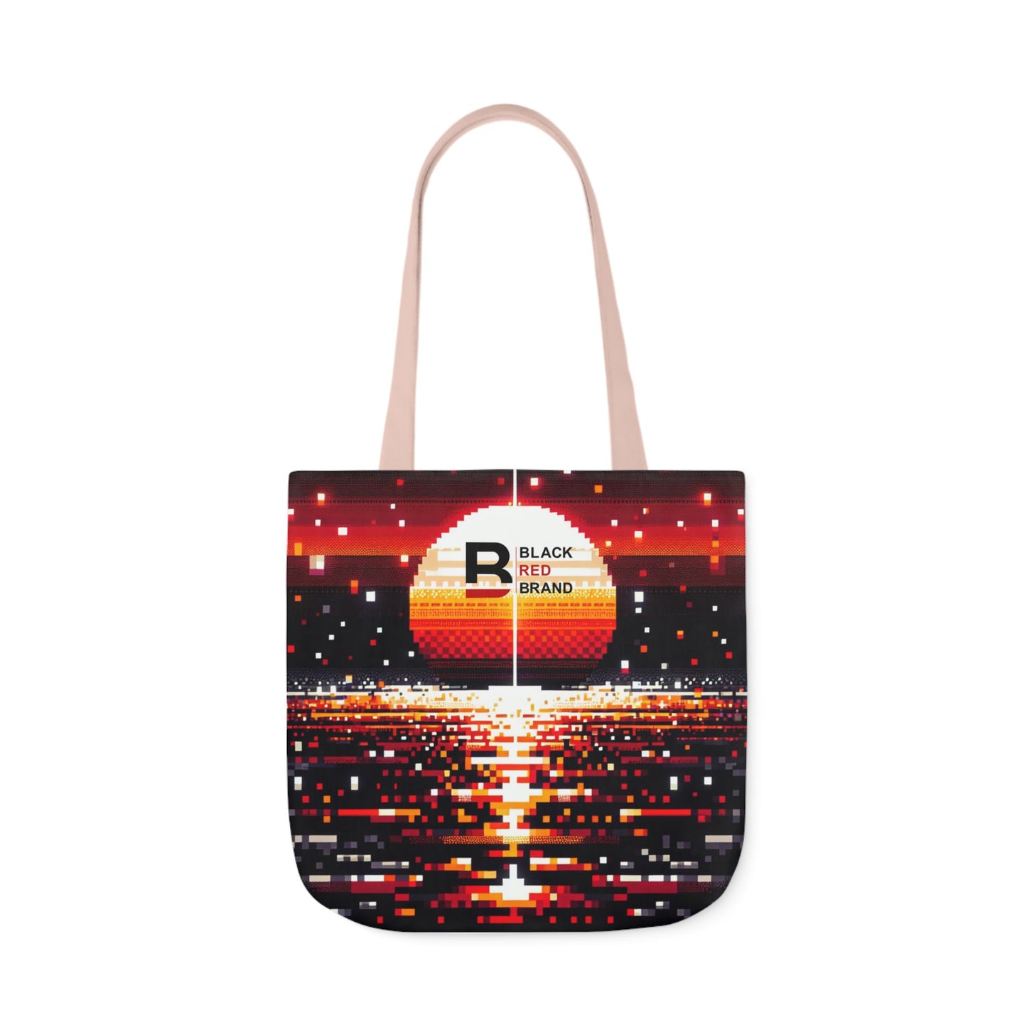 Sunset Vibe Canvas Tote Bag with 5-Color Straps