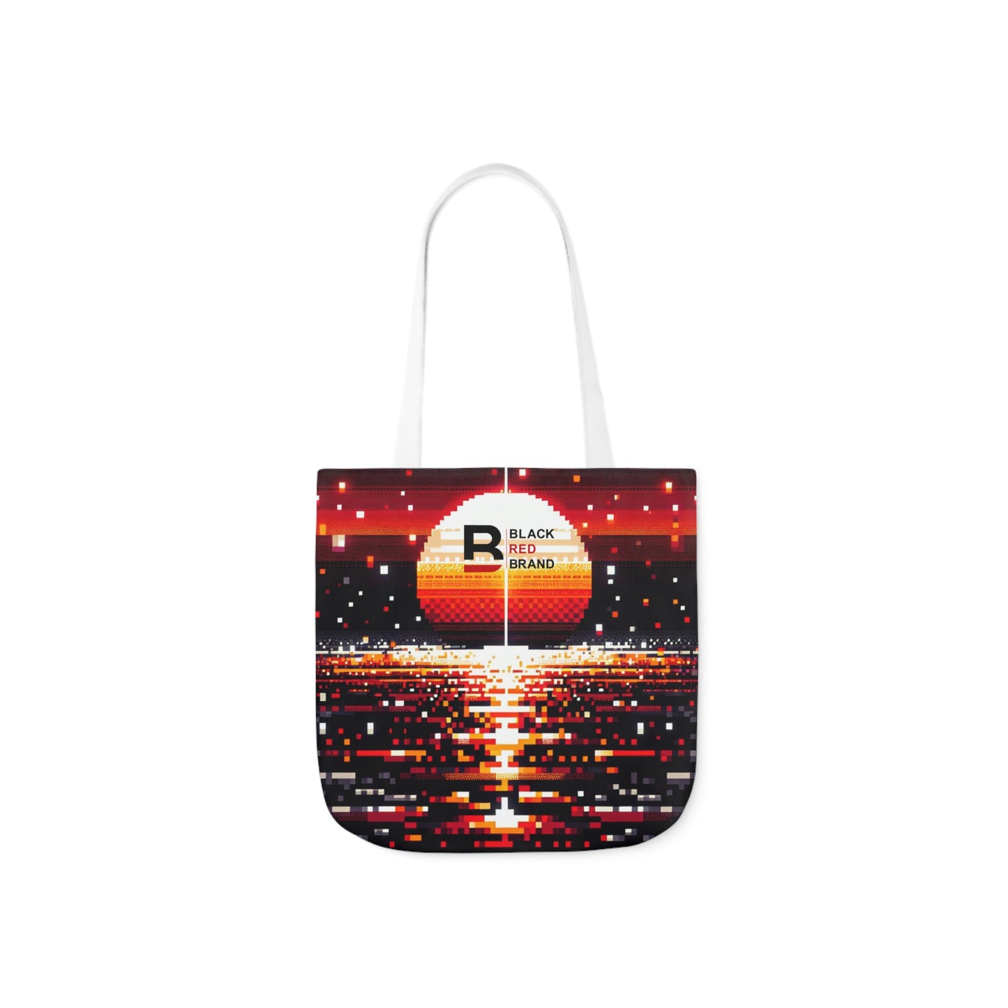 Sunset Vibe Canvas Tote Bag with 5-Color Straps
