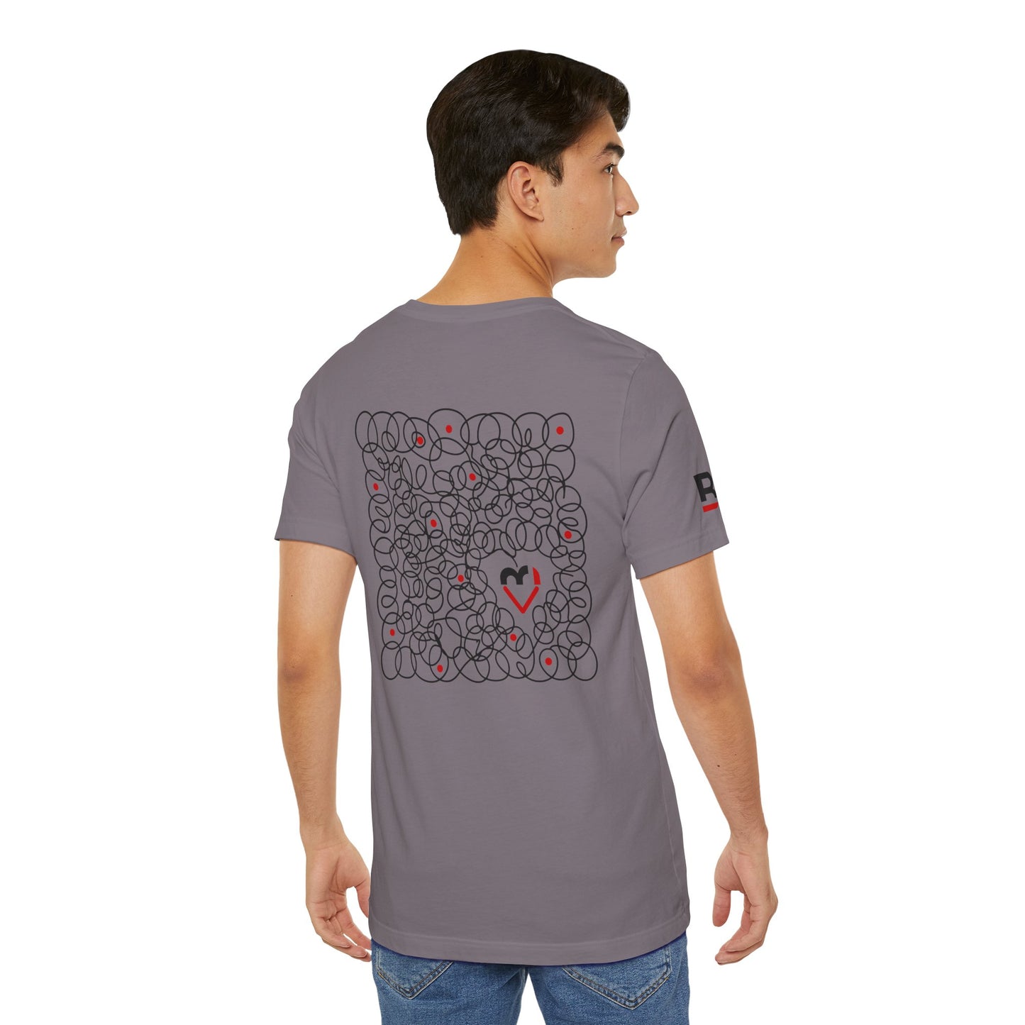 Black Red Doodle Heart