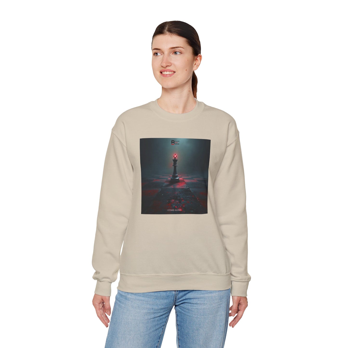 Black Red Lone King | Last Stand Crewneck Sweatshirt
