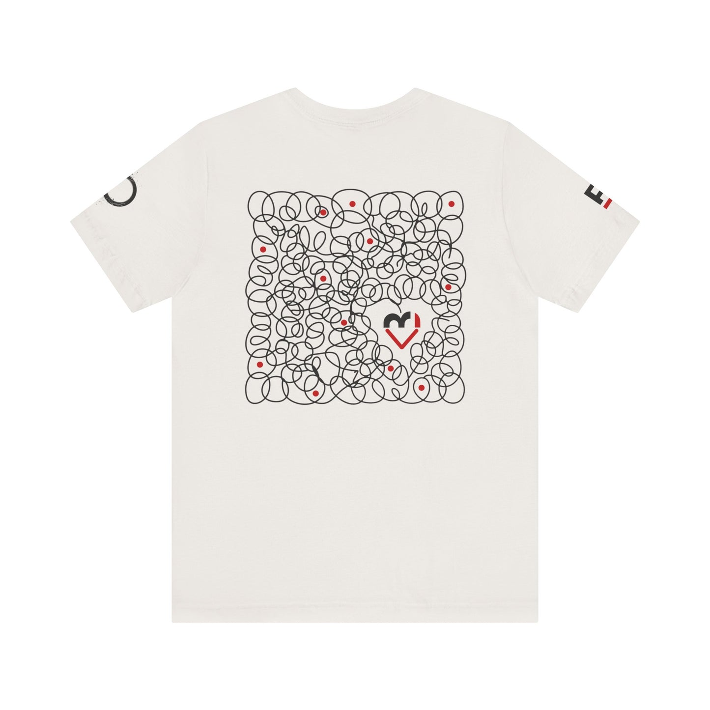 Black Red Doodle Heart