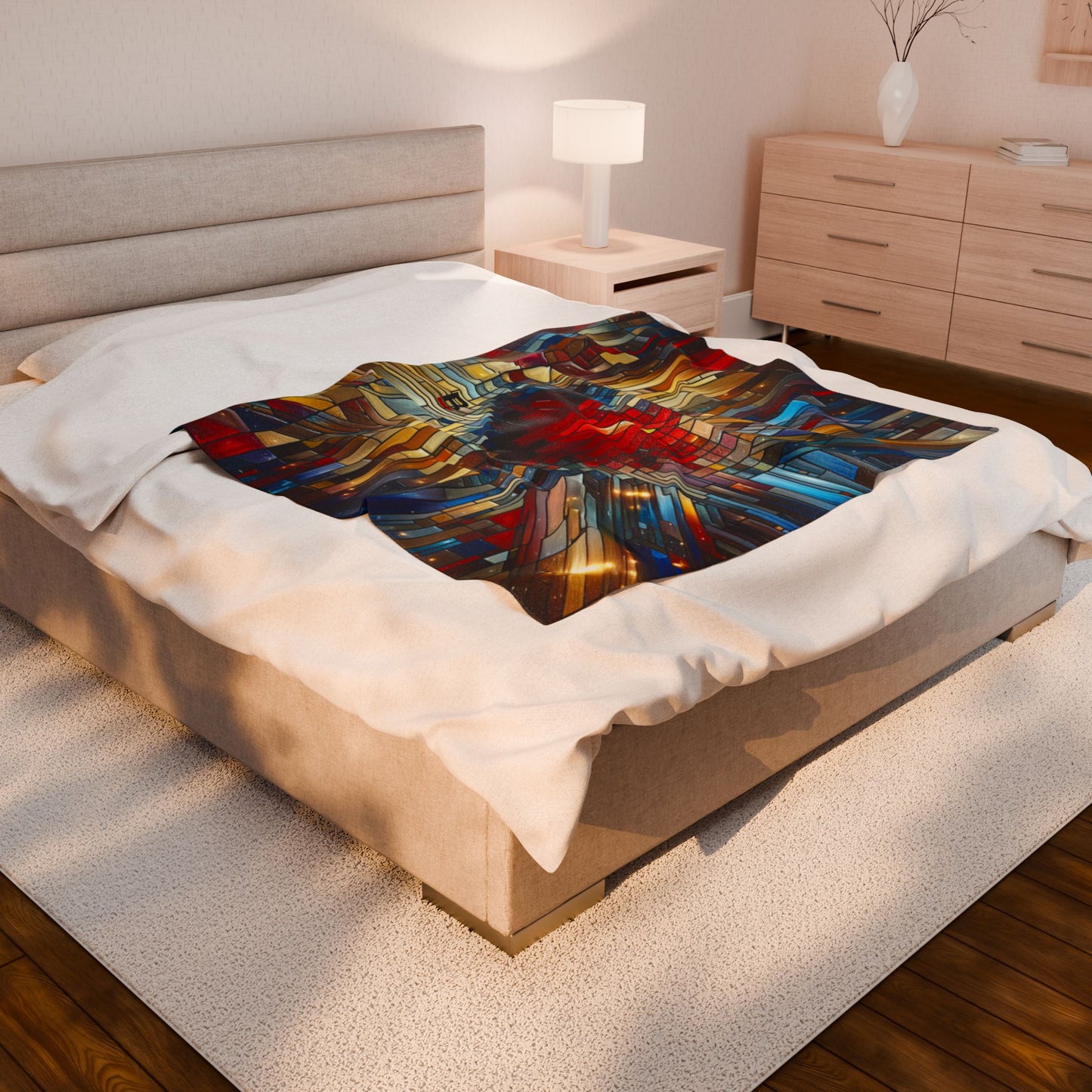 Mosaic Heart | Velveteen Plush Blanket