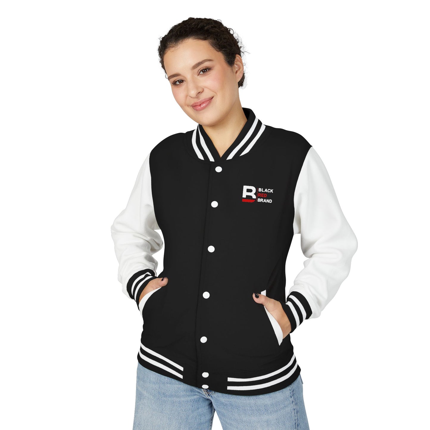 LONE QUEEN Unisex Heavyweight Letterman Jacket with Bold Graphic Design - Stylish and Versatile