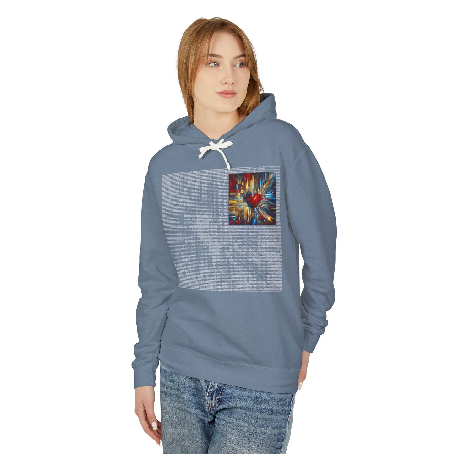 ASCII Mosaic Heart | Digital Love Hoodie