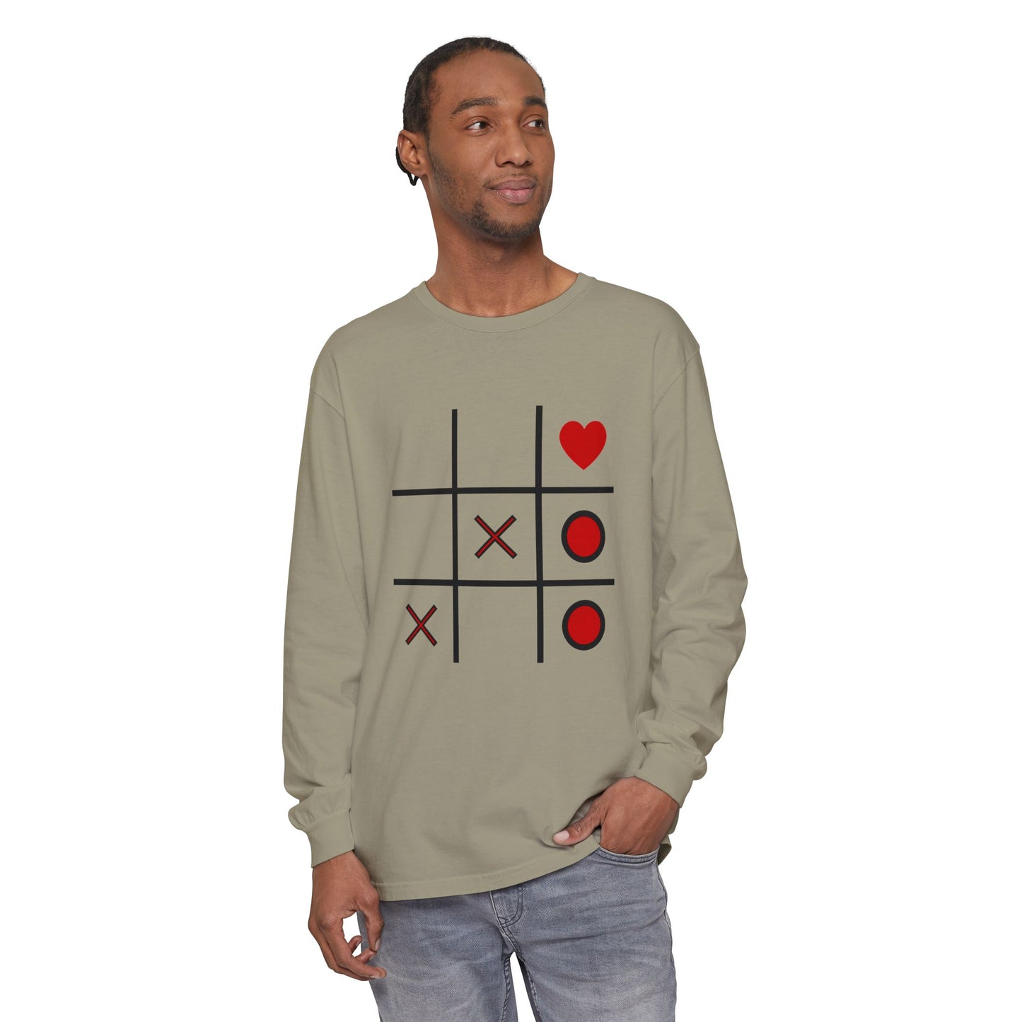 Heart Tic-Tac-Toe Long Sleeve T-Shirt