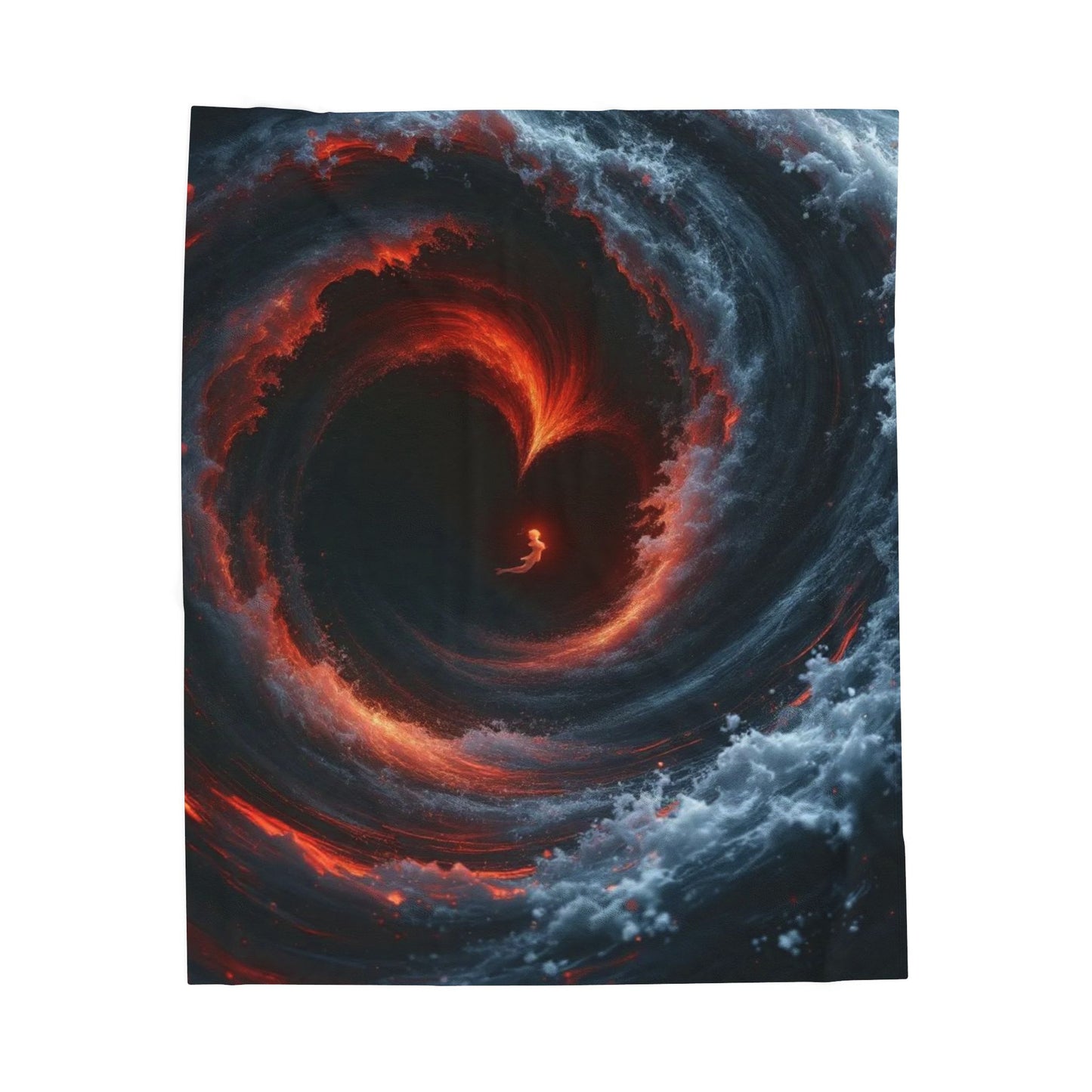 Cosmic Swirl | Heart and Angel Velveteen Plush Blanket