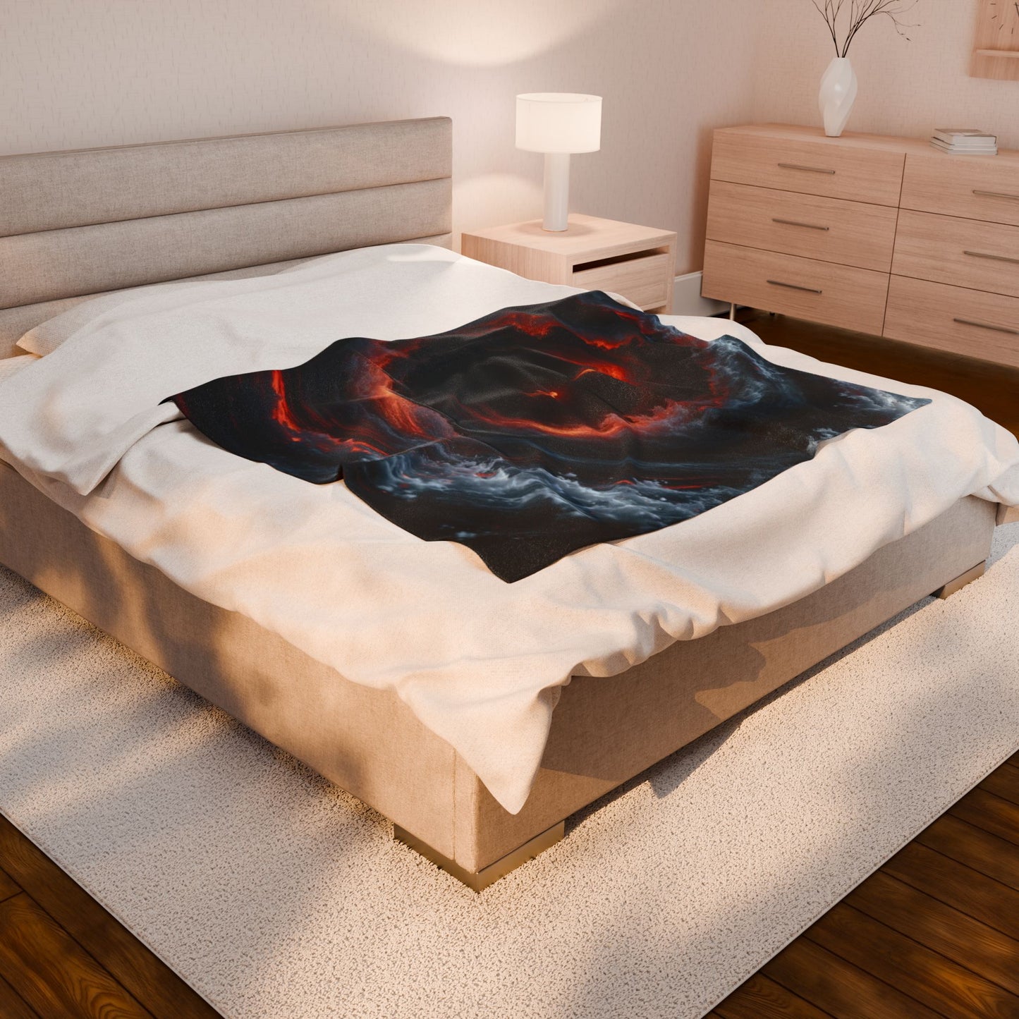 Cosmic Swirl | Heart and Angel Velveteen Plush Blanket