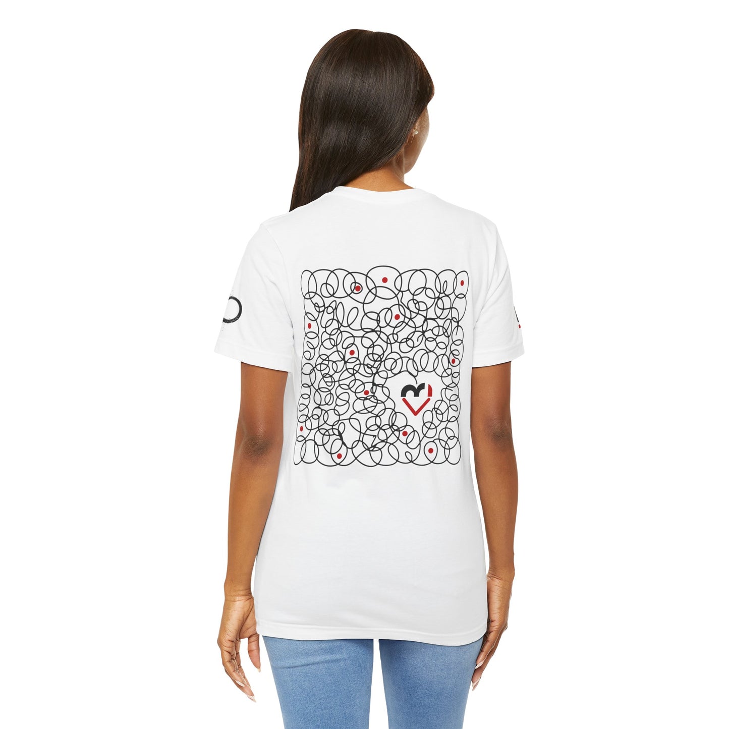 Black Red Doodle Heart