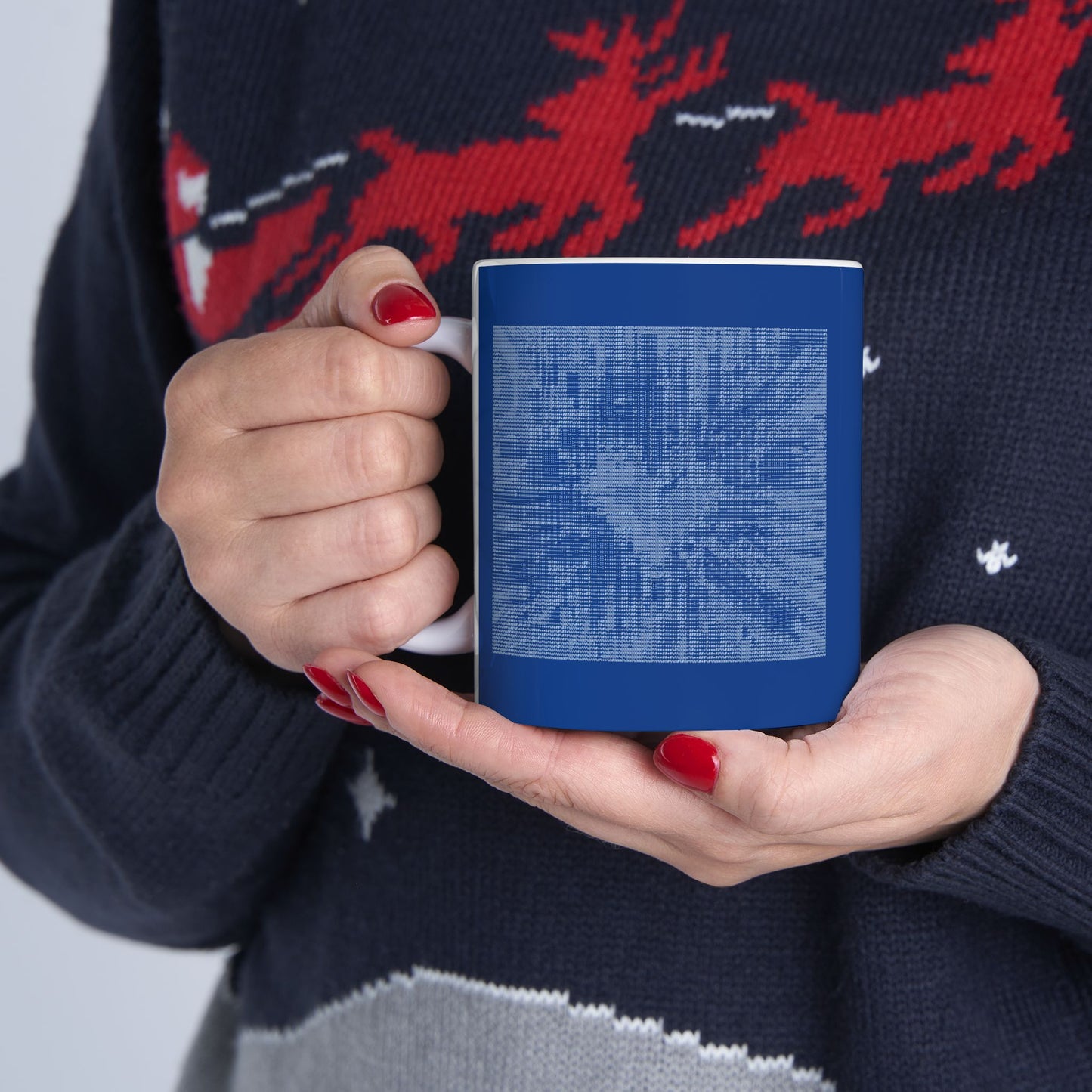Mosaic Heart (Love and Logic) | Coder’s Coffee Mug Blue