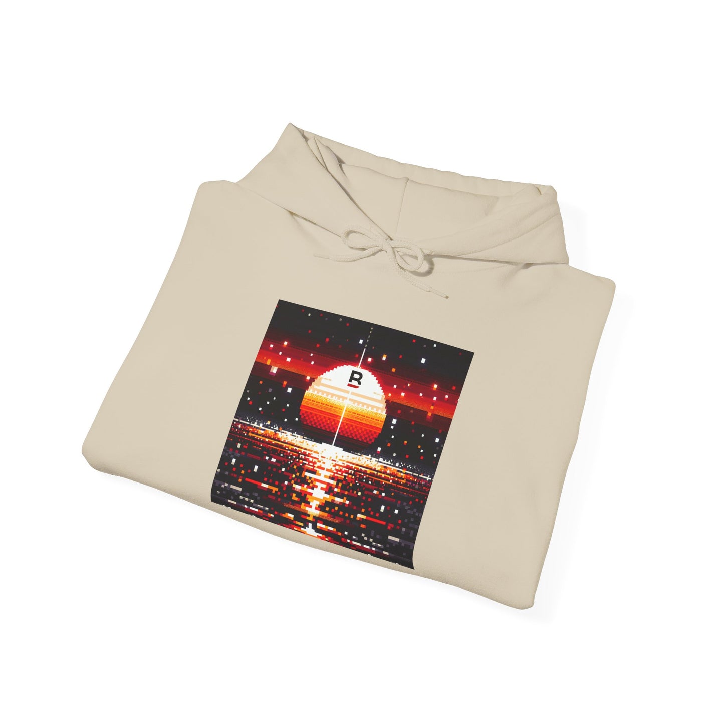 Black Red Sun | Pixelated Sunrise