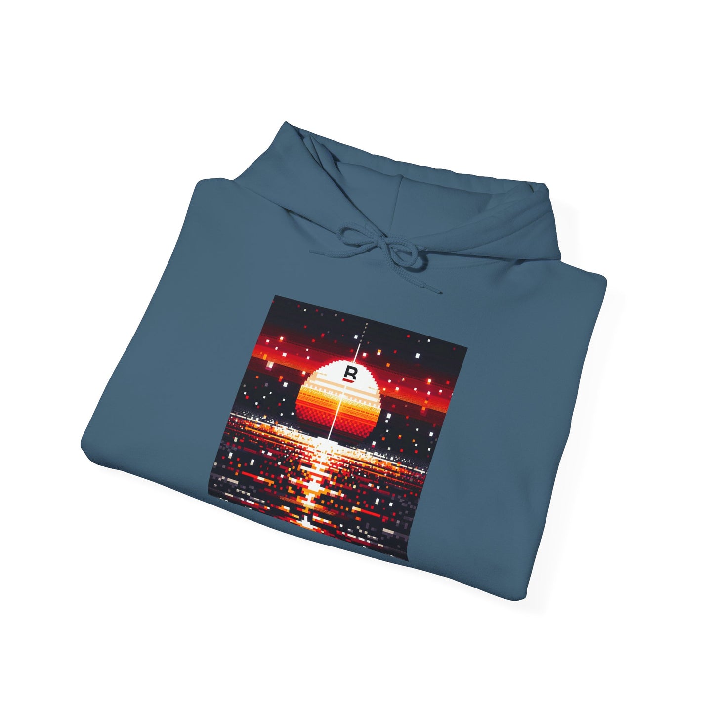 Black Red Sun | Pixelated Sunrise