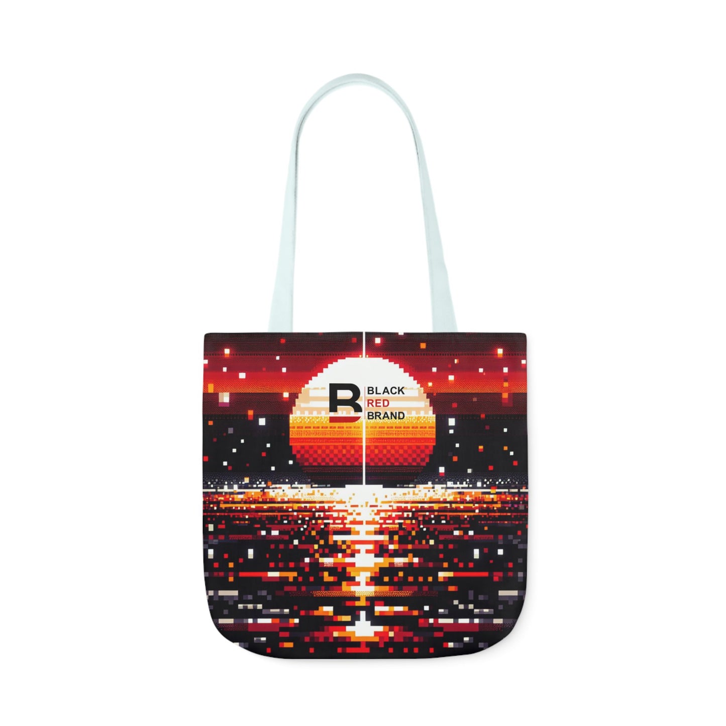 Sunset Vibe Canvas Tote Bag with 5-Color Straps