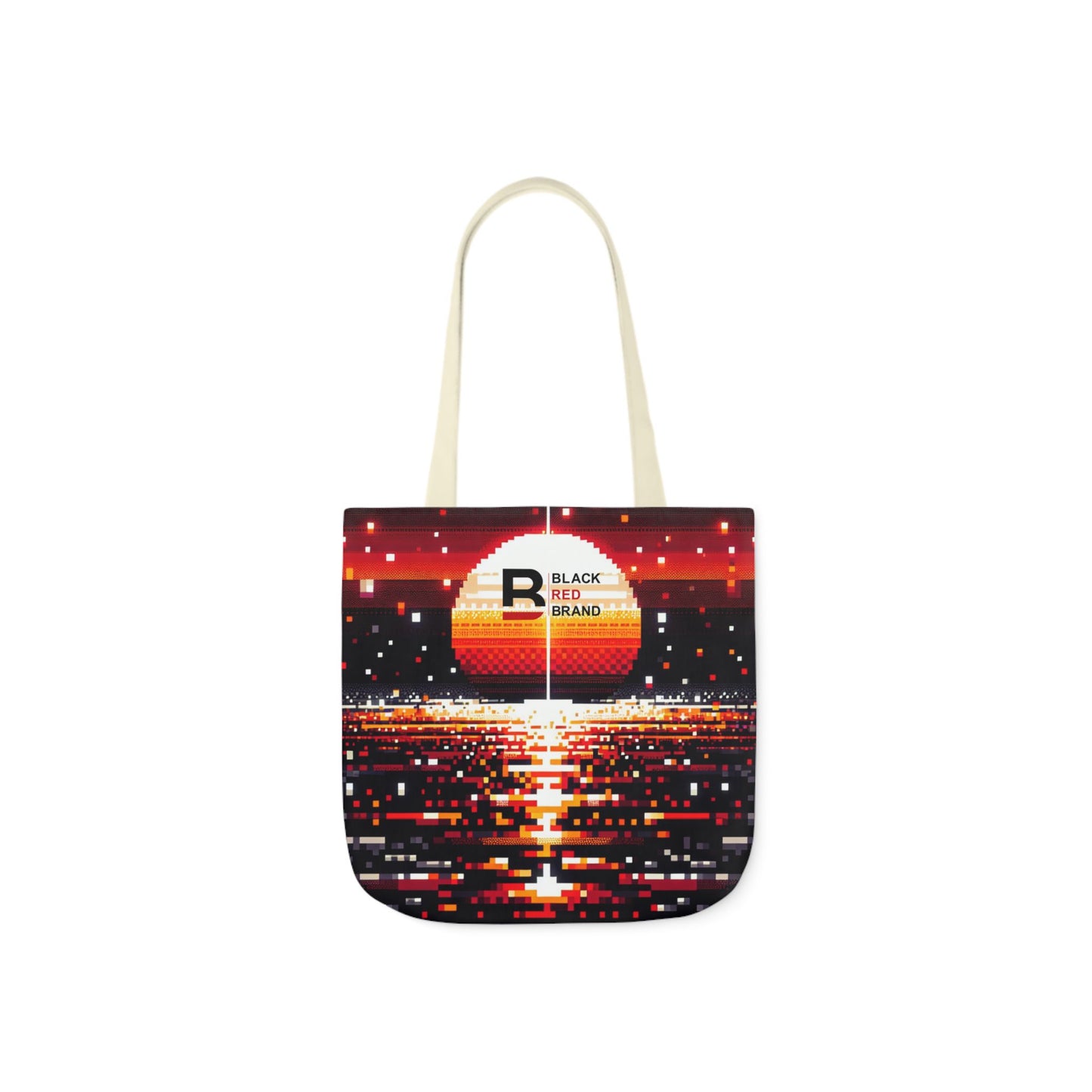 Sunset Vibe Canvas Tote Bag with 5-Color Straps