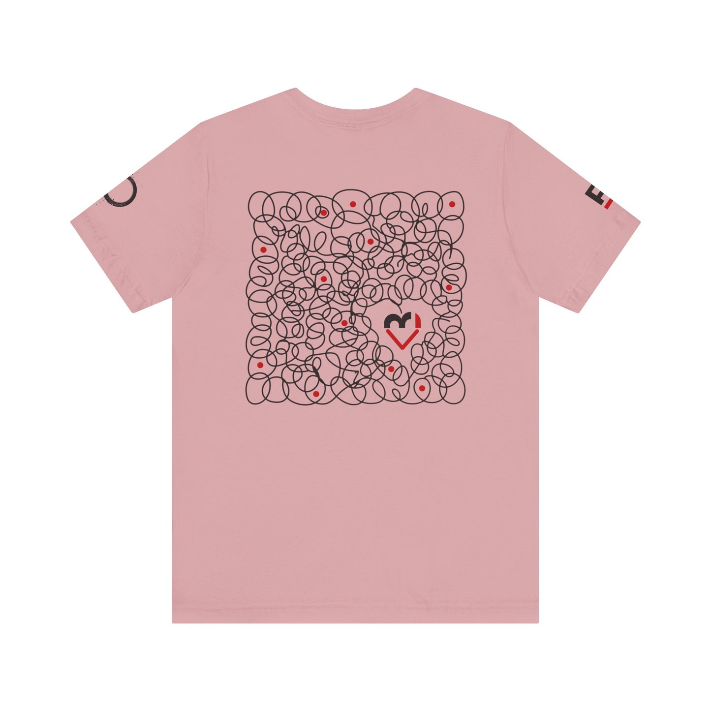Black Red Doodle Heart