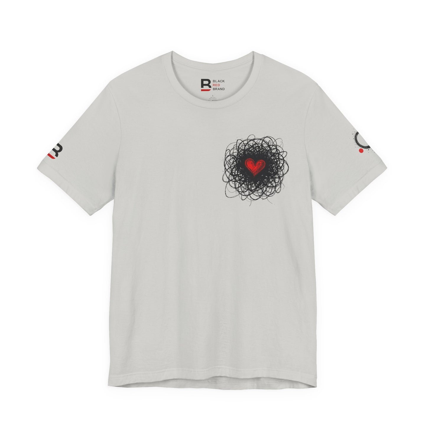 Black Red Doodle Heart