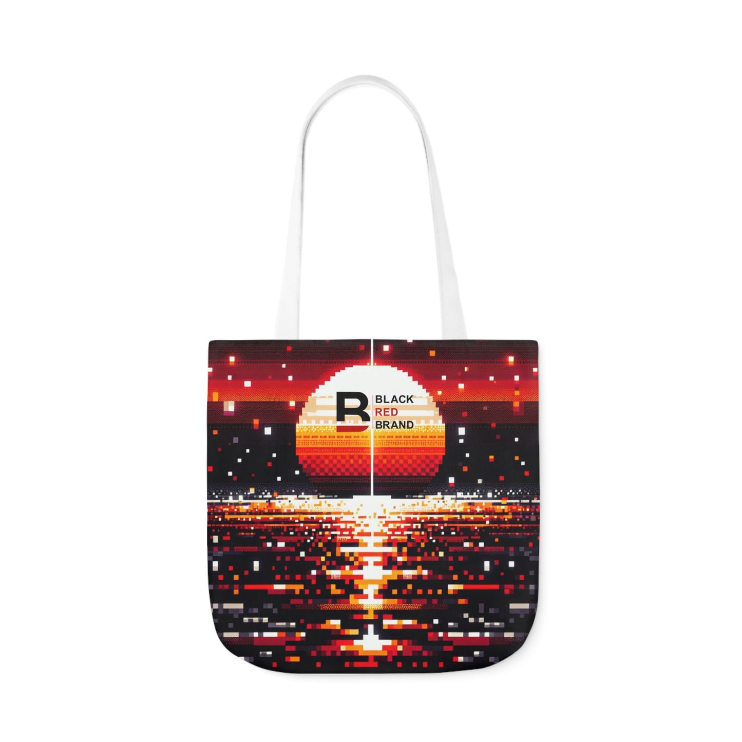 Sunset Vibe Canvas Tote Bag with 5-Color Straps