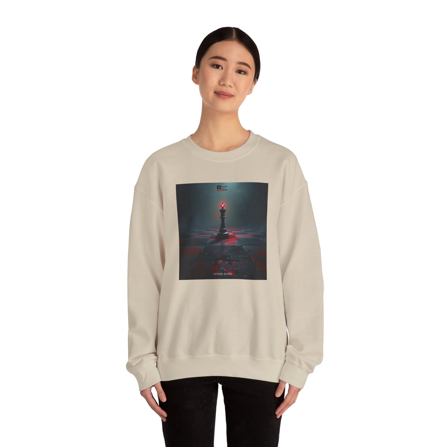 Black Red Lone King | Last Stand Crewneck Sweatshirt