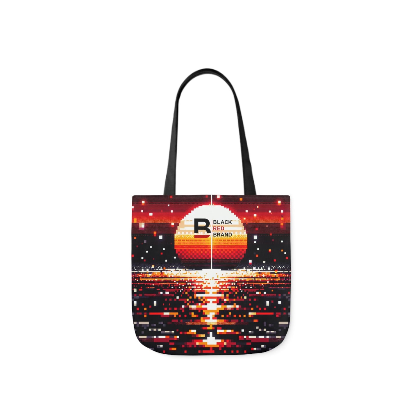 Sunset Vibe Canvas Tote Bag with 5-Color Straps