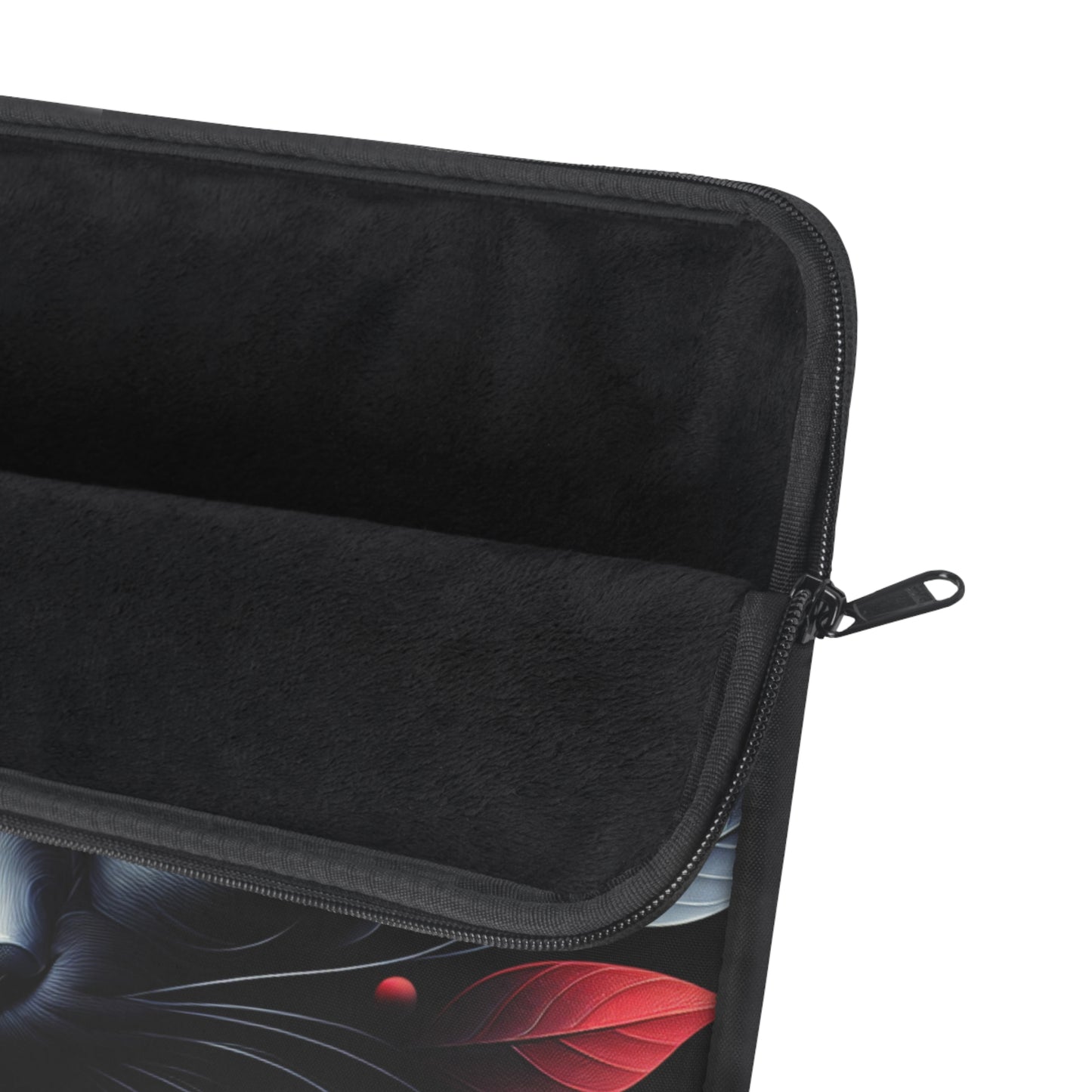 Black Cat Floral Laptop Sleeve - Stylish Protection for Tech Enthusiasts