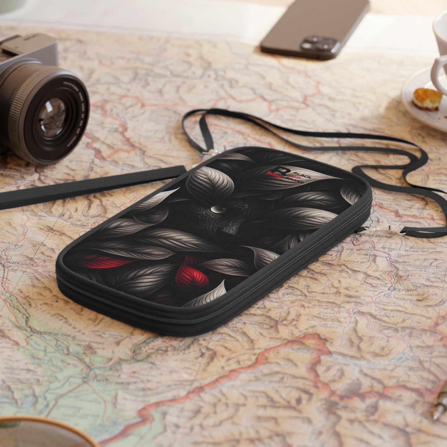 Black Red Passport Wallet – Guardian Cat