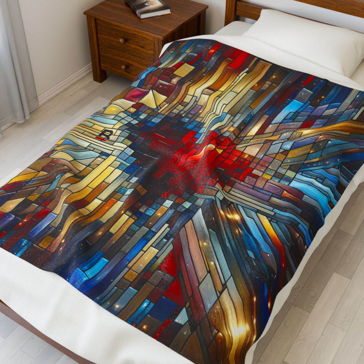 Mosaic Heart | Velveteen Plush Blanket