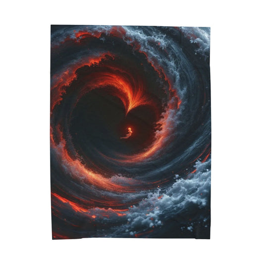 Cosmic Swirl | Heart and Angel Velveteen Plush Blanket