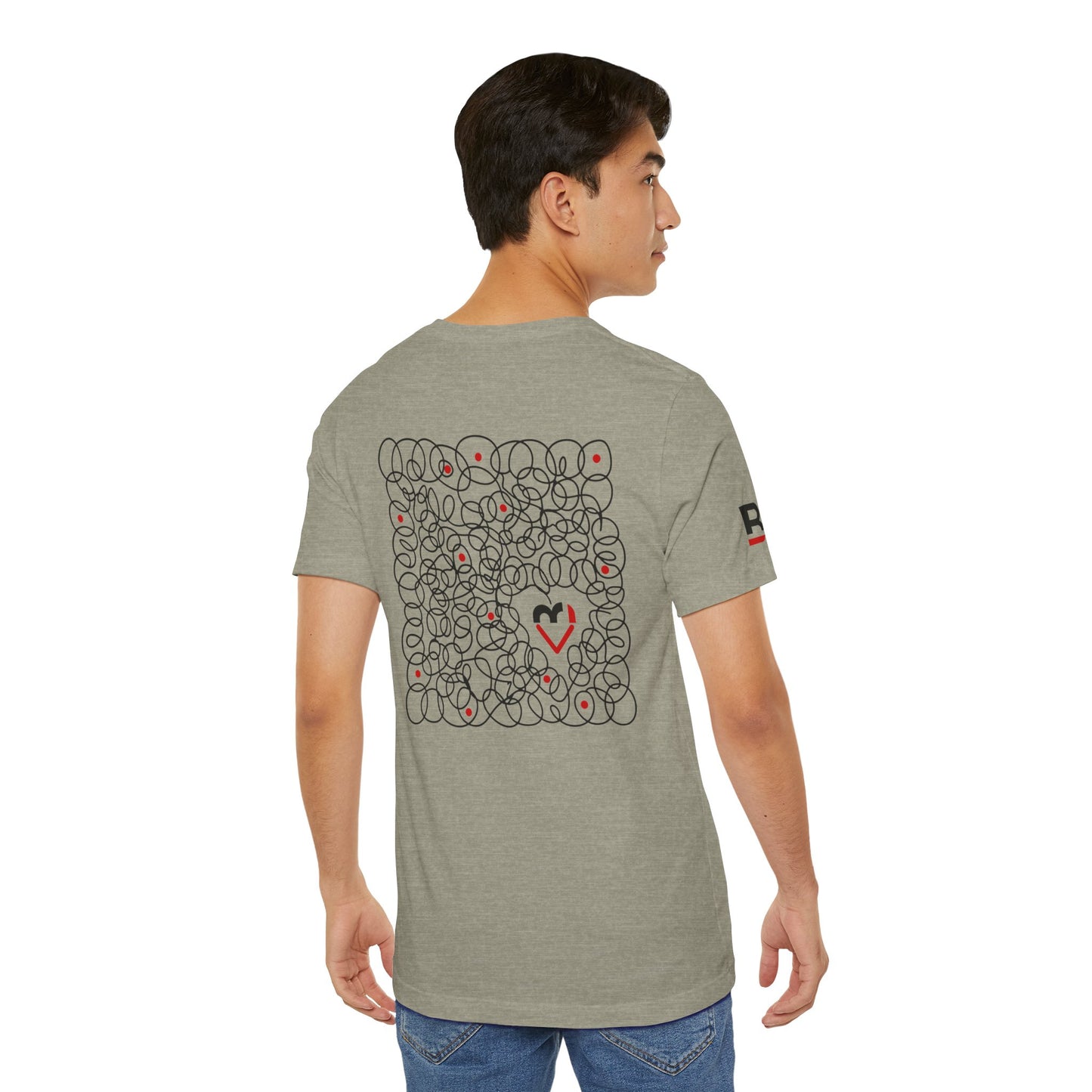Black Red Doodle Heart