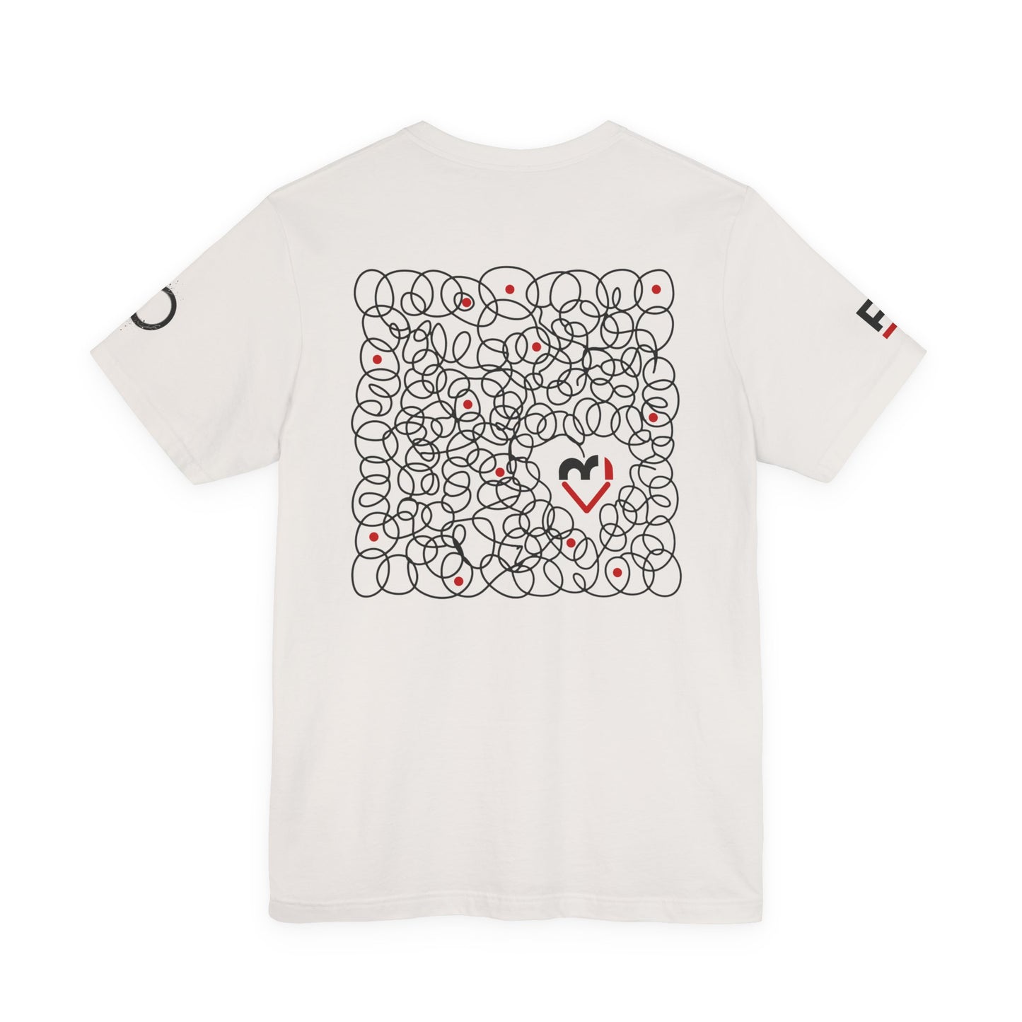 Black Red Doodle Heart