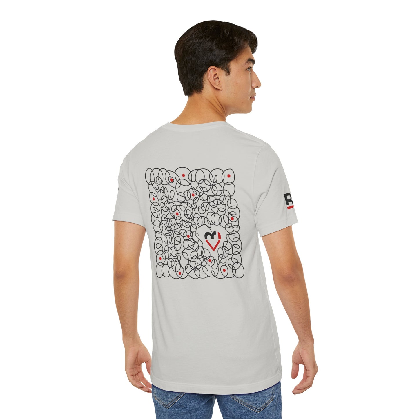 Black Red Doodle Heart