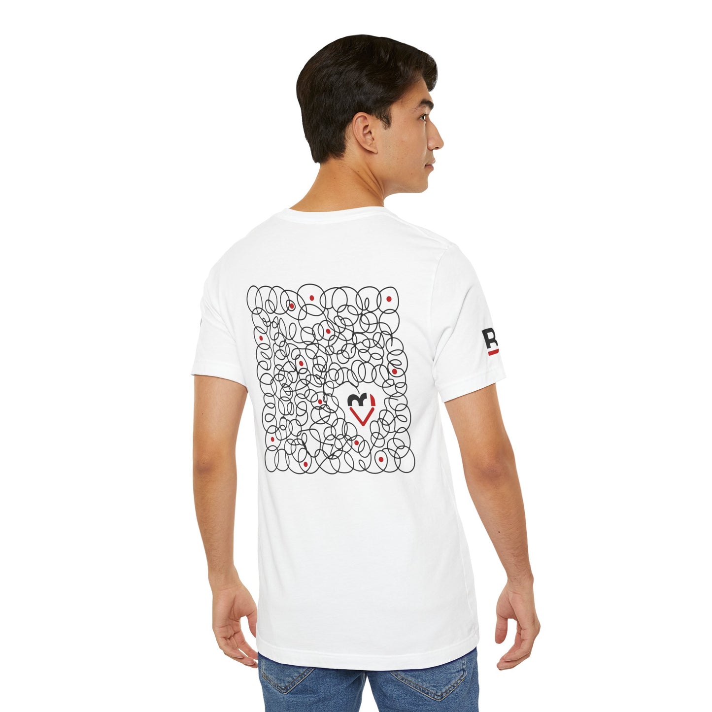 Black Red Doodle Heart