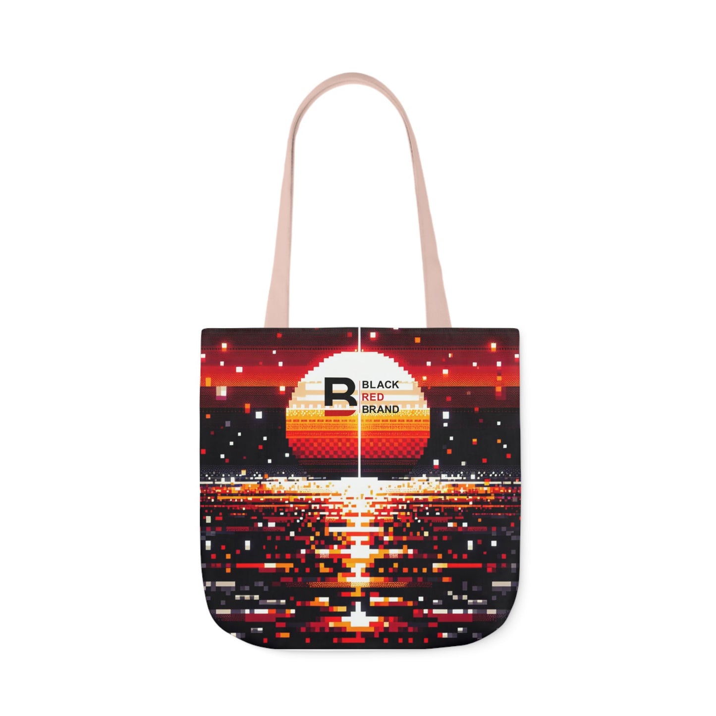 Sunset Vibe Canvas Tote Bag with 5-Color Straps