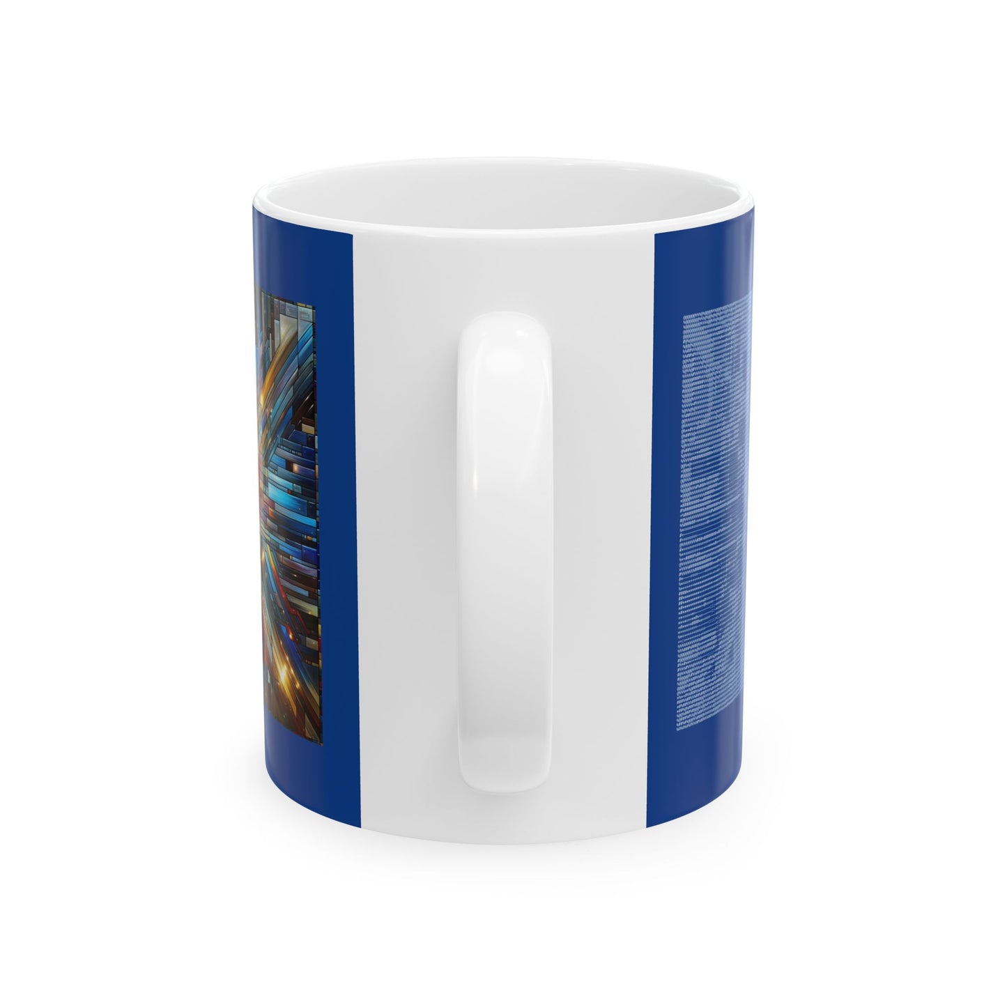 Mosaic Heart (Love and Logic) | Coder’s Coffee Mug Blue