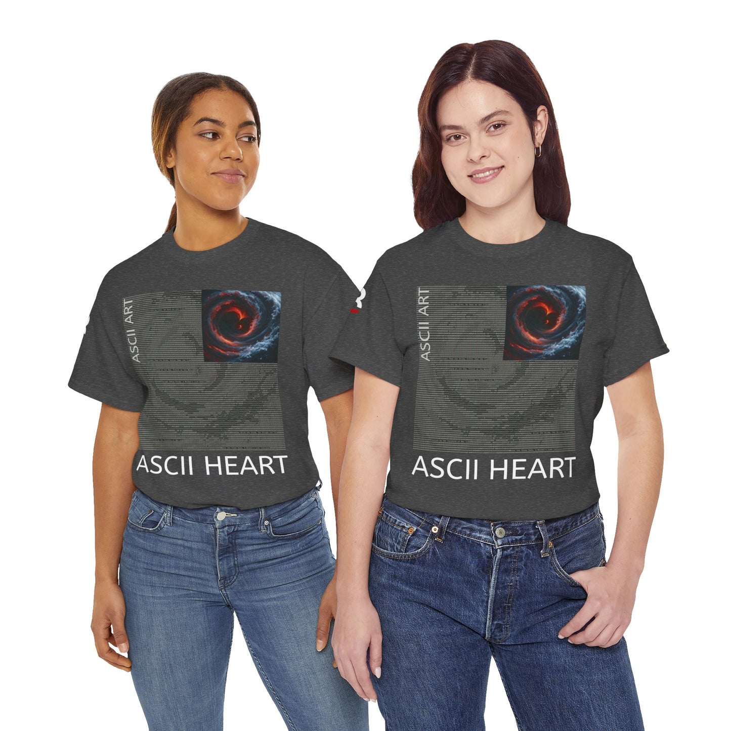 Black Red ASCII Heart | Hidden Messages :)