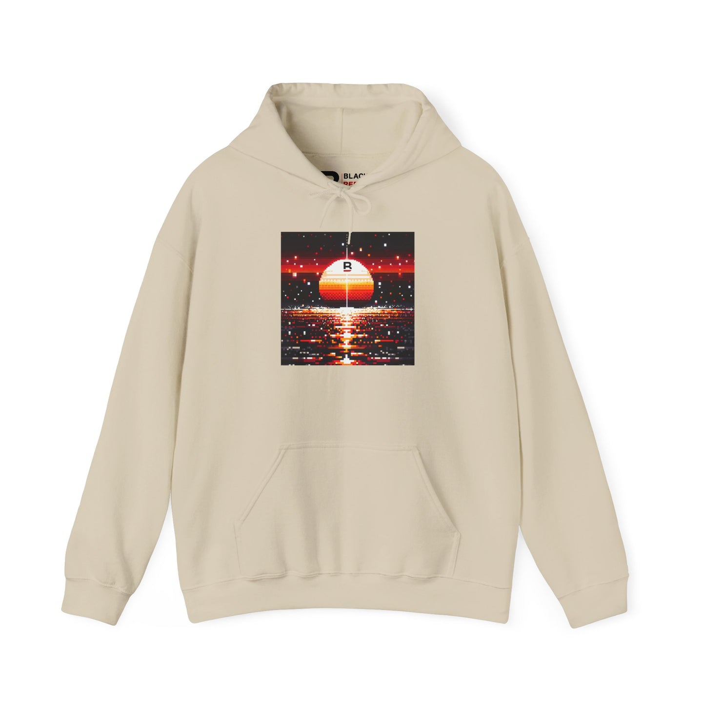 Black Red Sun | Pixelated Sunrise
