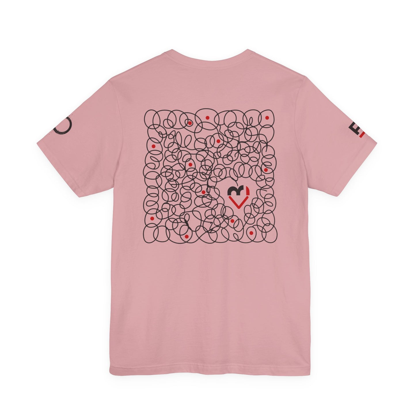 Black Red Doodle Heart