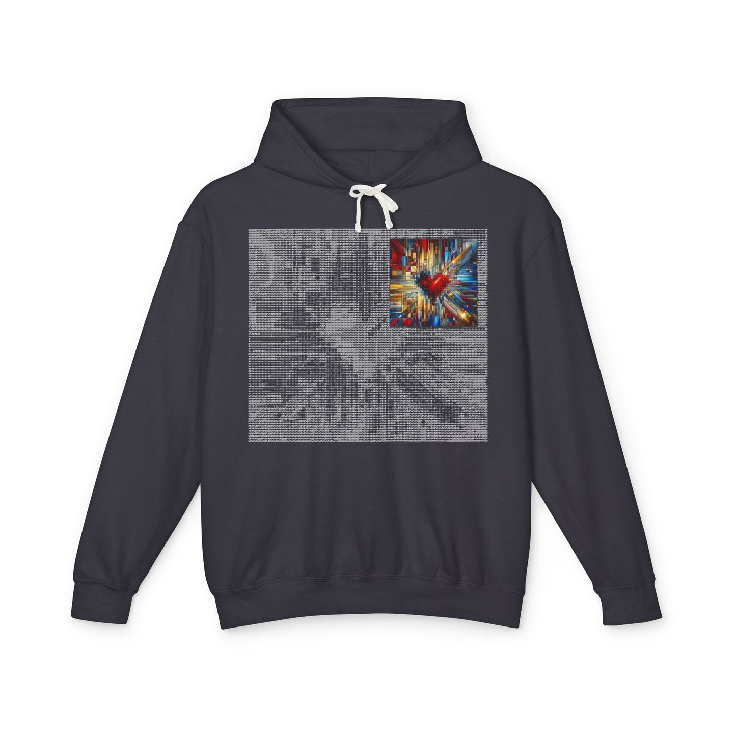 ASCII Mosaic Heart | Digital Love Hoodie